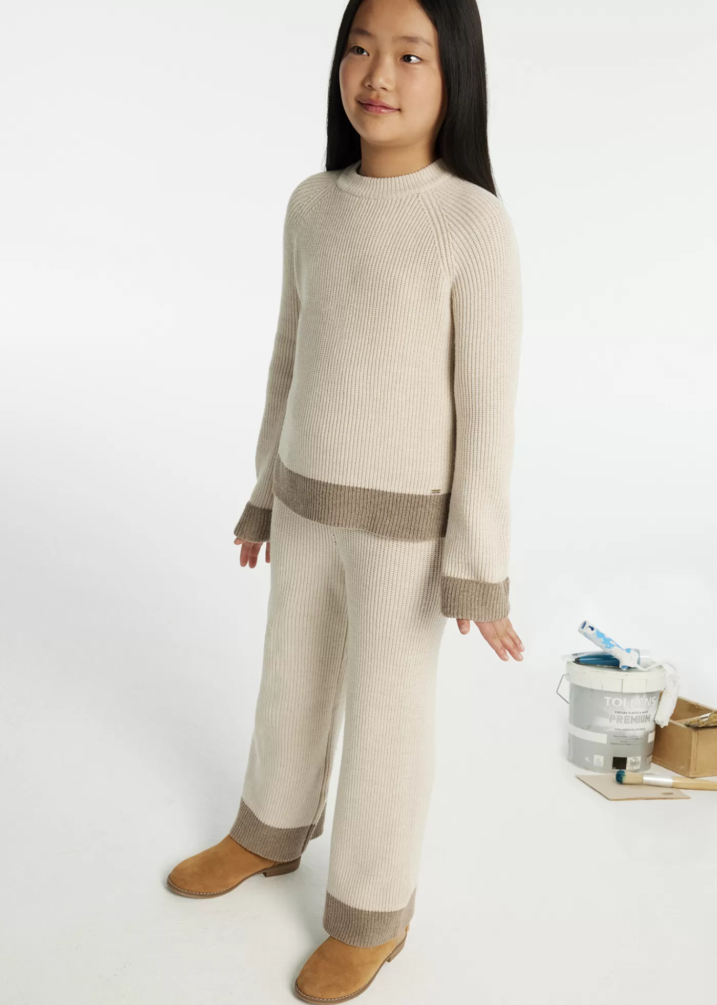 Mayoral Girl Knit Sweater and Pants Set Stone Shop