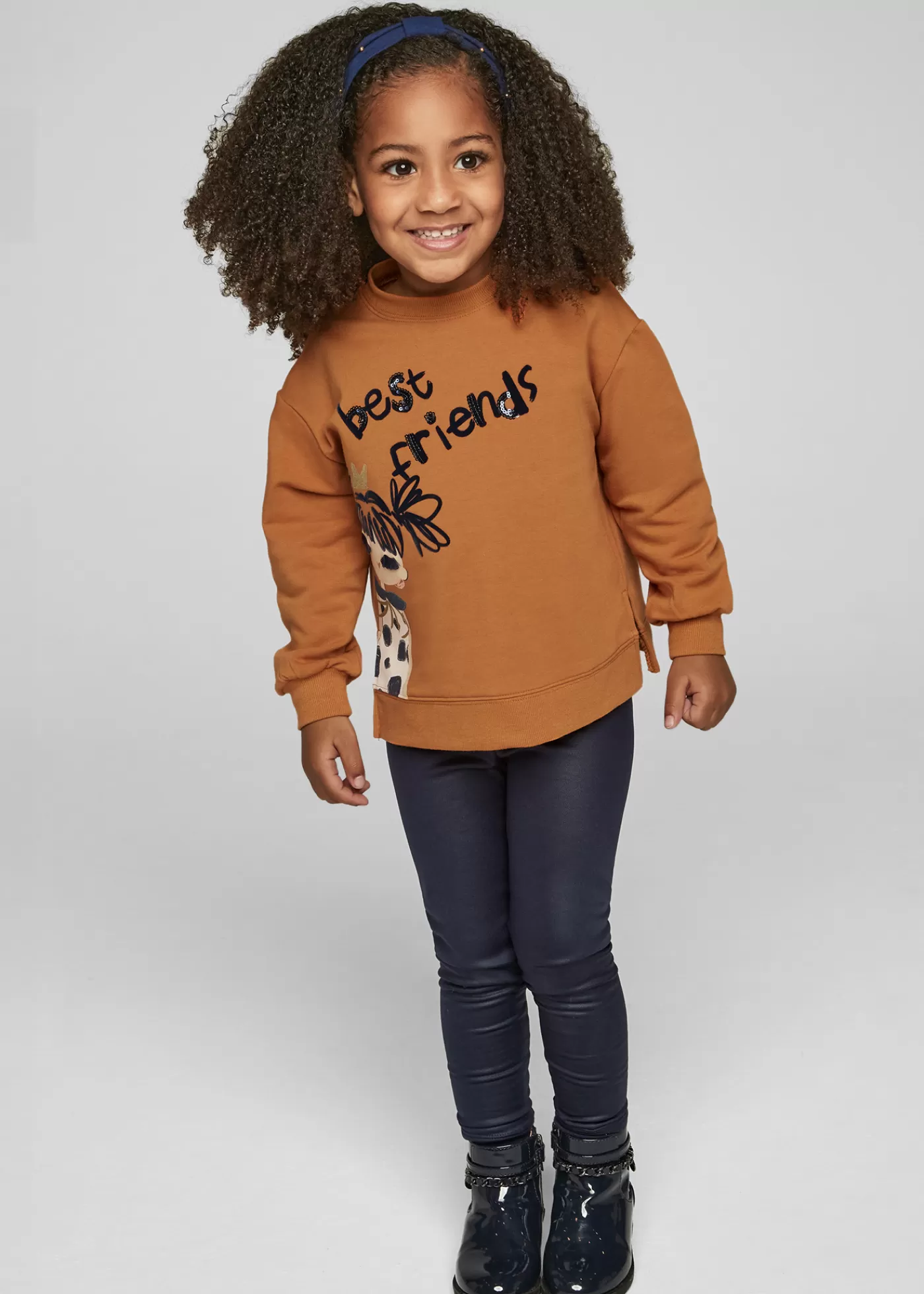 Mayoral Girl Leggings and Sweatshirt Set Caramel Discount