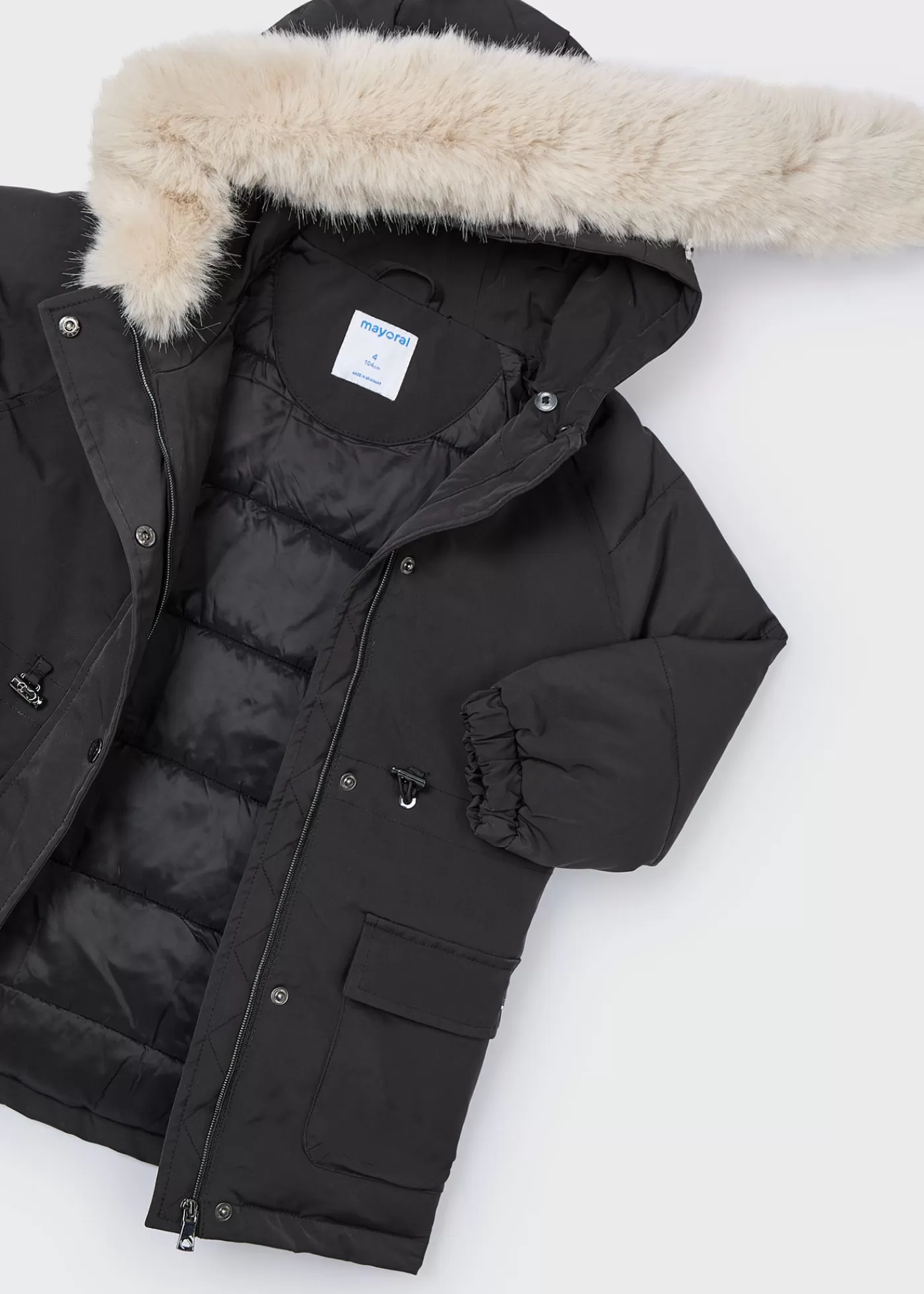 Mayoral Girl Parka Coat Black Best