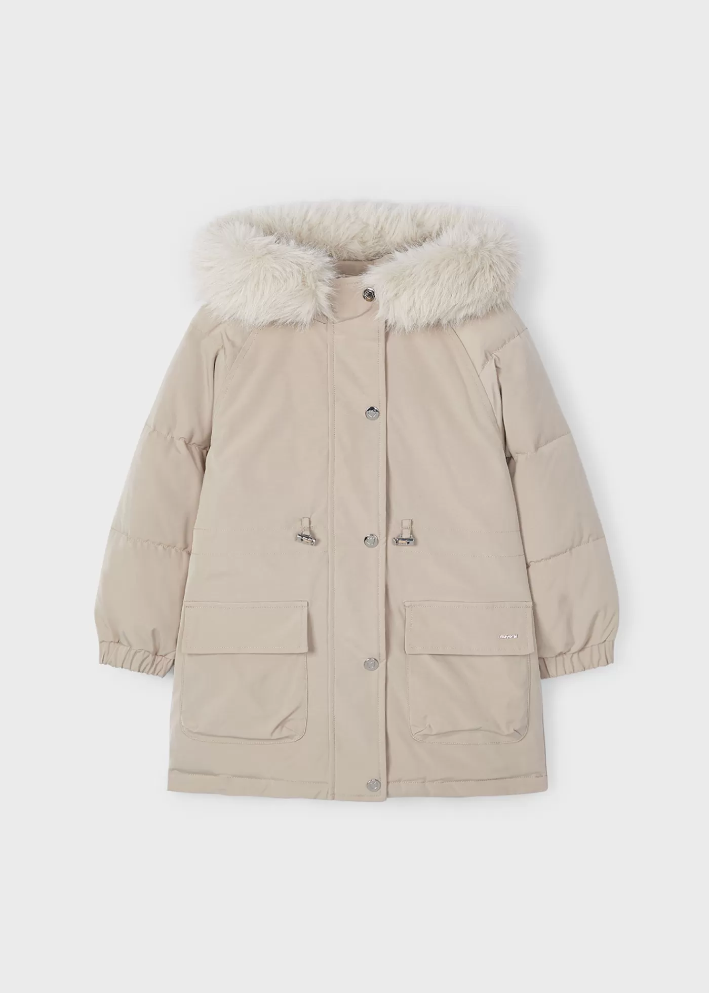 Mayoral Girl Parka Coat Sepia New