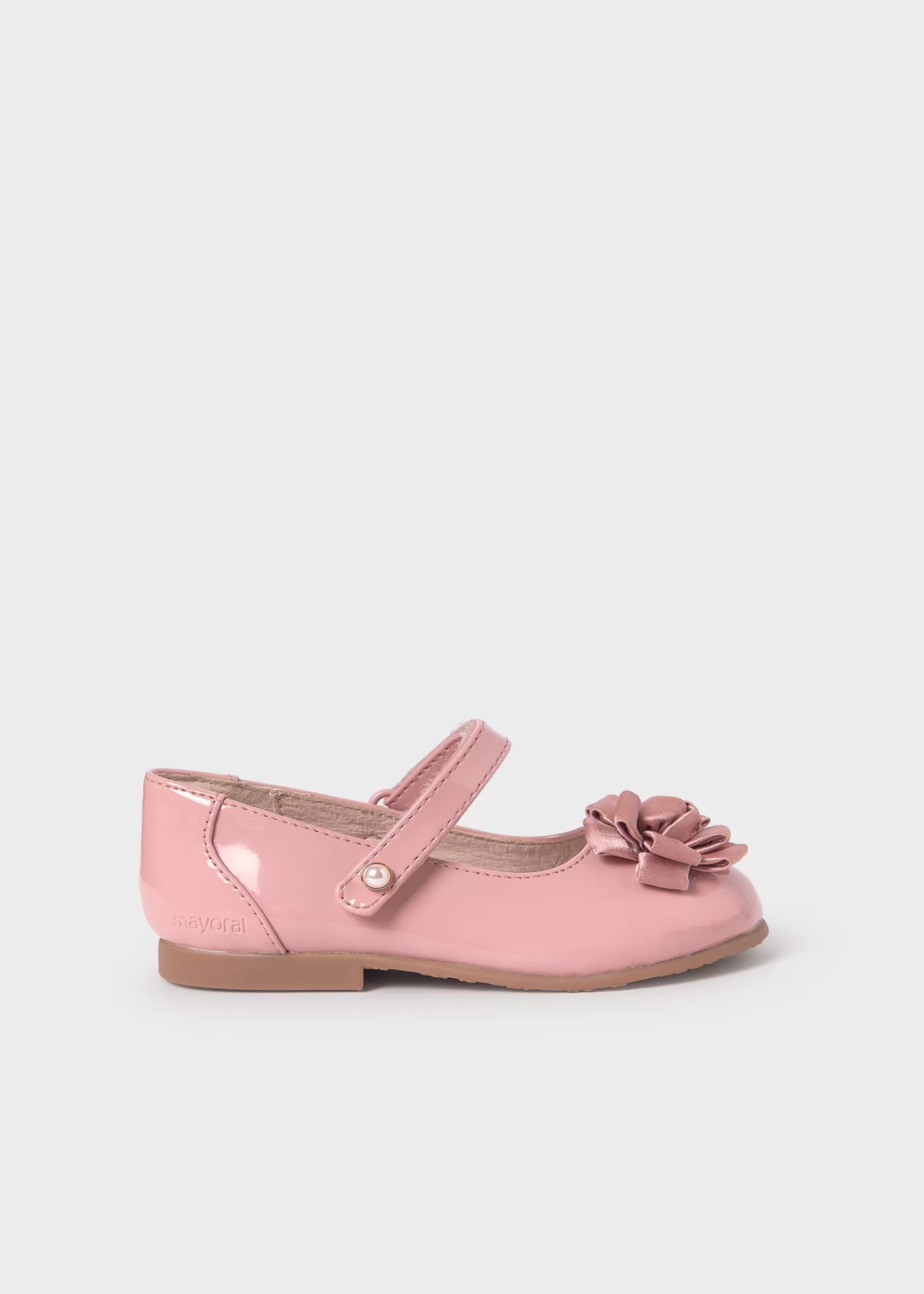 Mayoral Girl Patent Leather Flower Mary Janes Pink Best