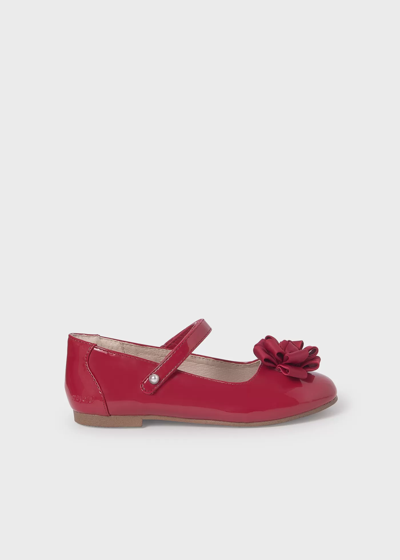 Mayoral Girl Patent Leather Flower Mary Janes Red Discount