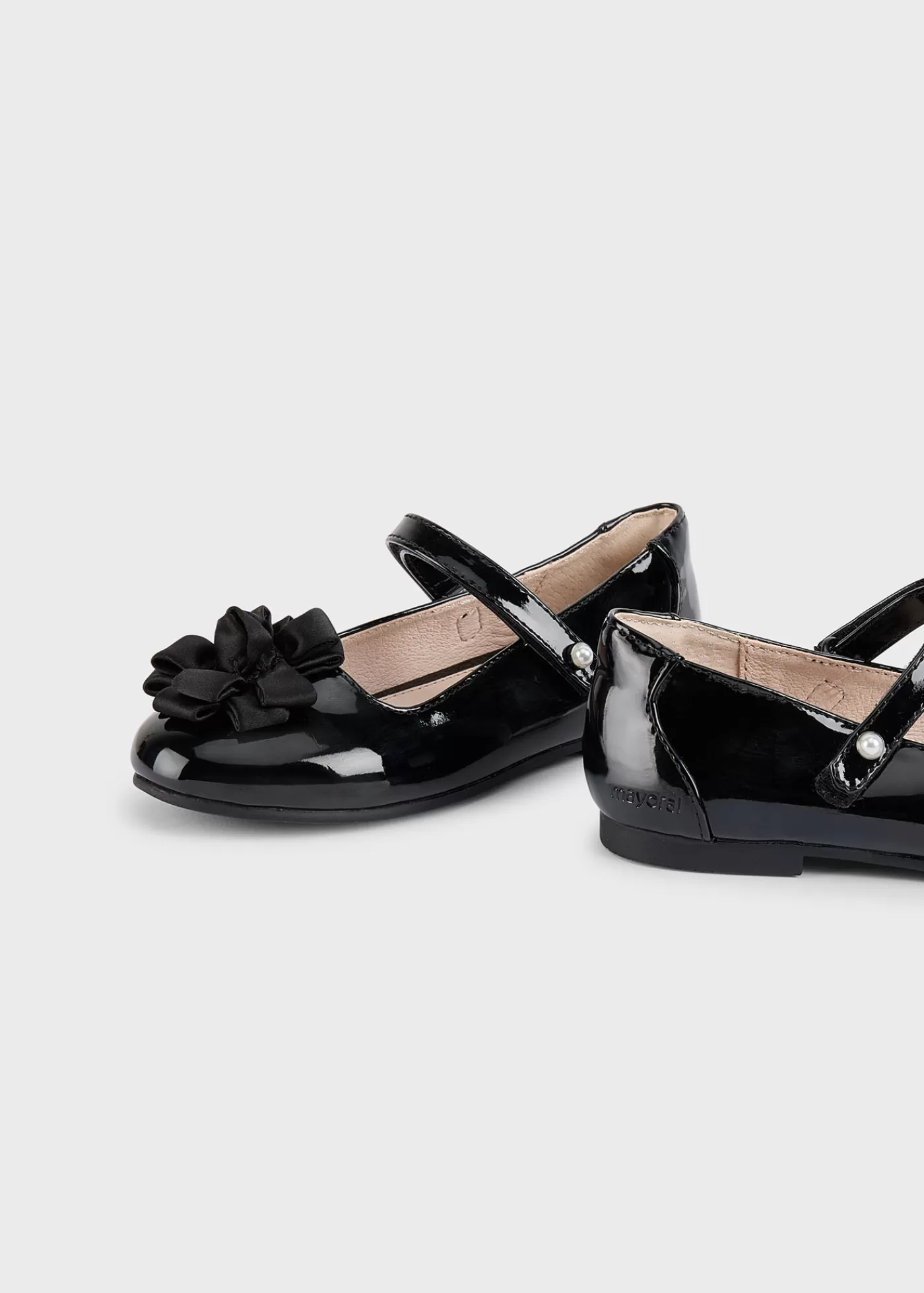 Mayoral Girl Patent Leather Flower Mary Janes Black Store