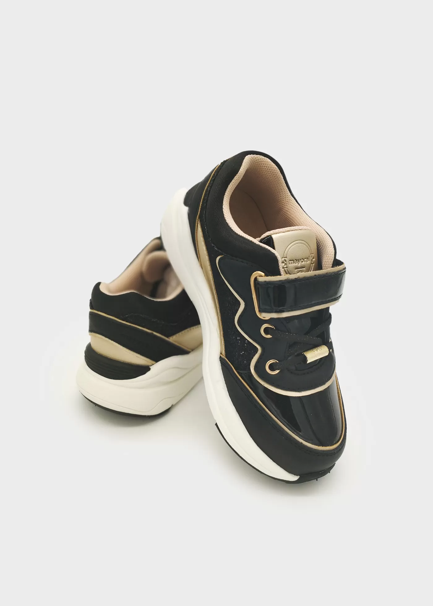 Mayoral Girl Platform Sneakers Black-Gold Shop