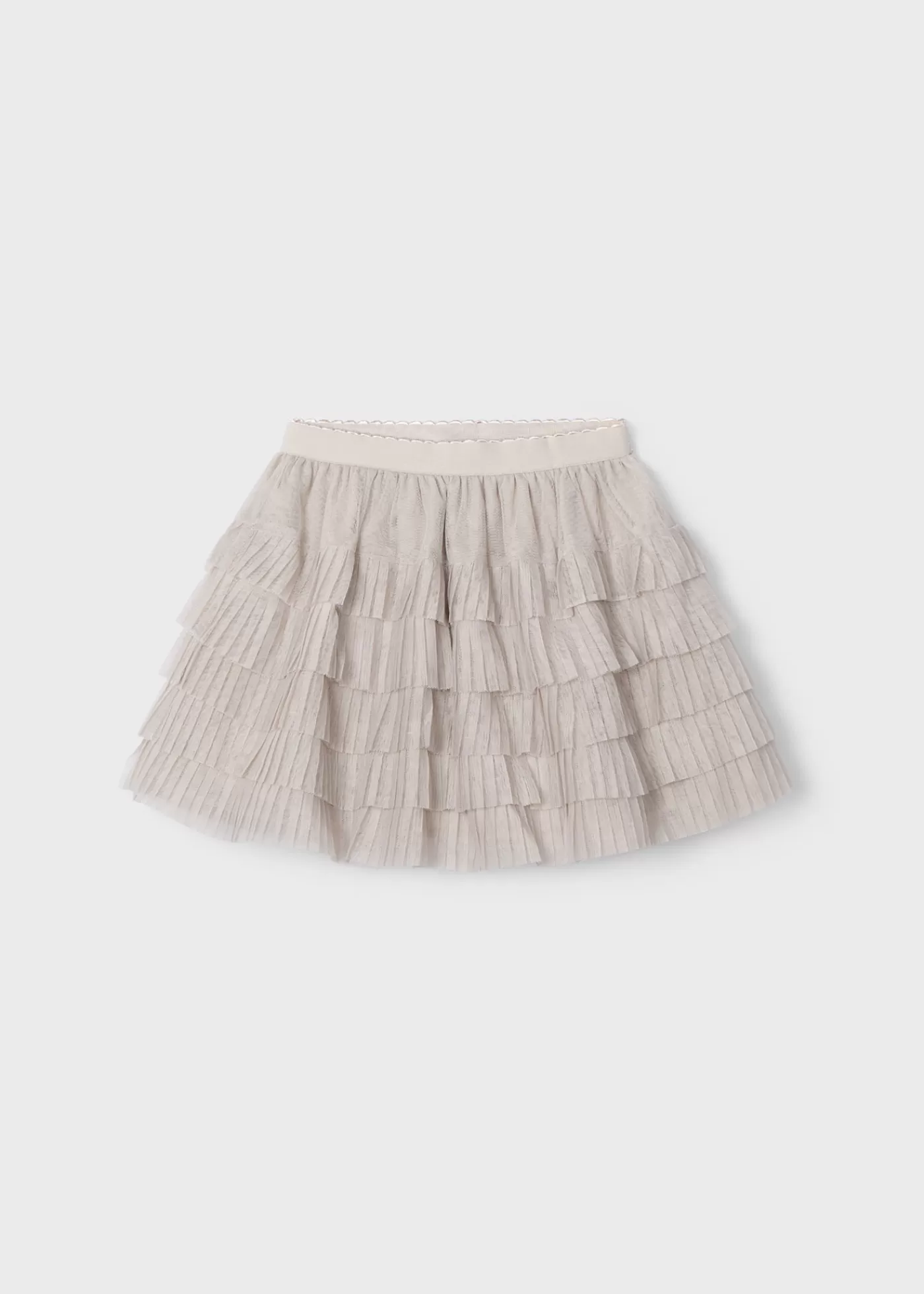 Mayoral Girl Pleated Tulle Skirt Alpaca Clearance