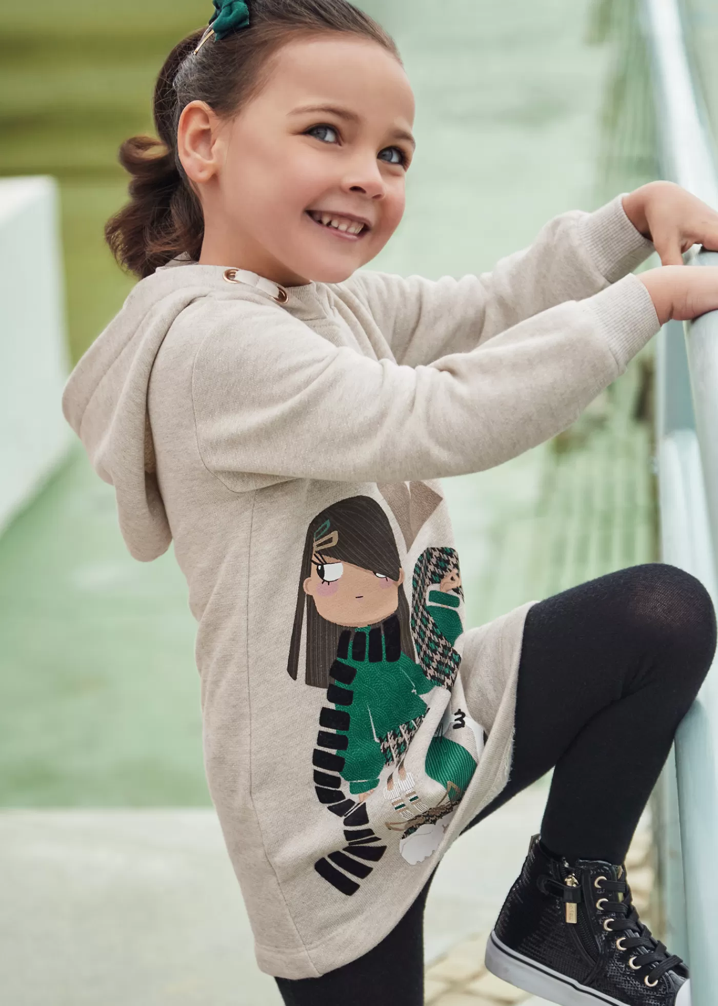 Mayoral Girl Print Sweatshirt Dress Stone Shop