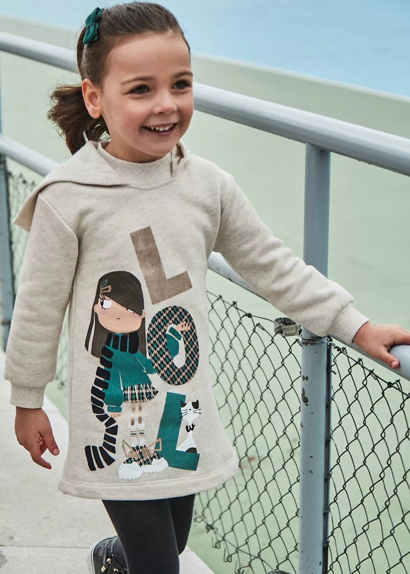 Mayoral Girl Print Sweatshirt Dress Stone Shop