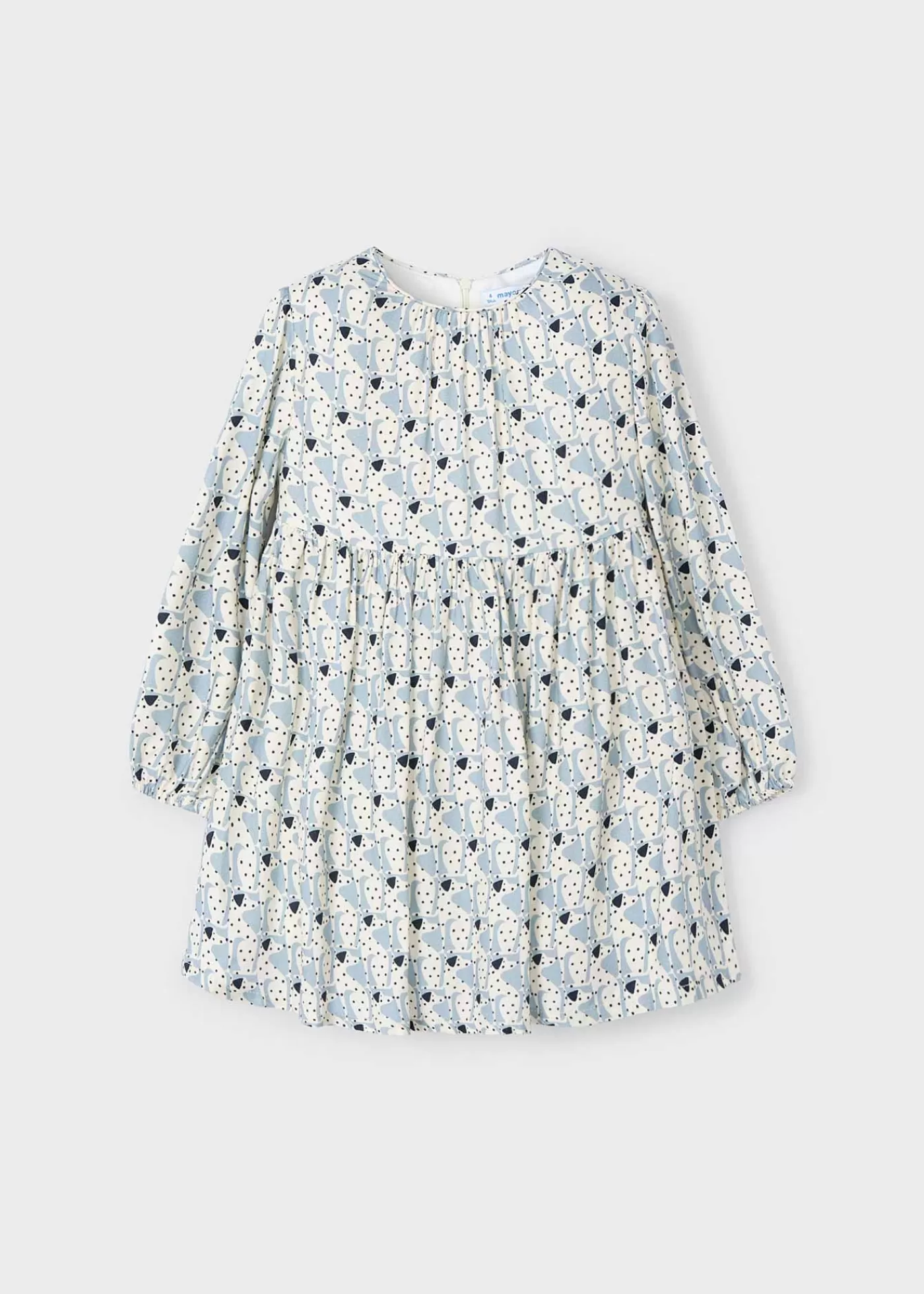 Mayoral Girl Puppy Print Flowy Dress 0 Best