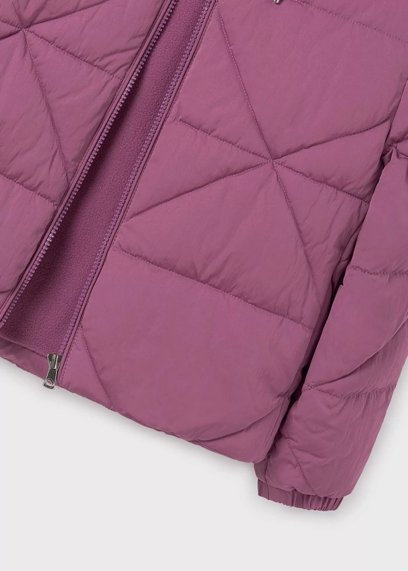 Mayoral Girl Quilted Coat Mauve Fashion