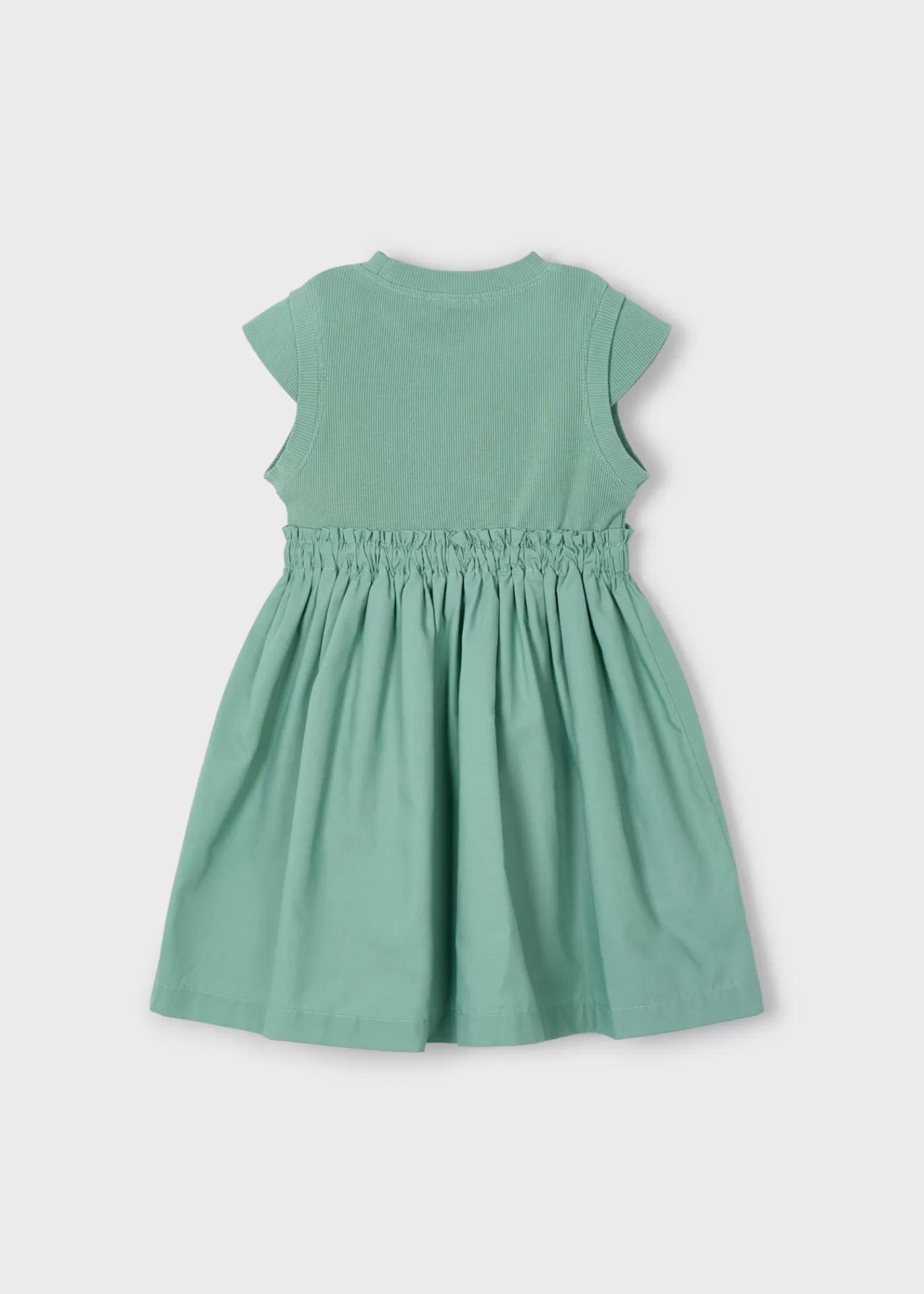 Mayoral Girl Ribbed Combined Dress Mint Hot