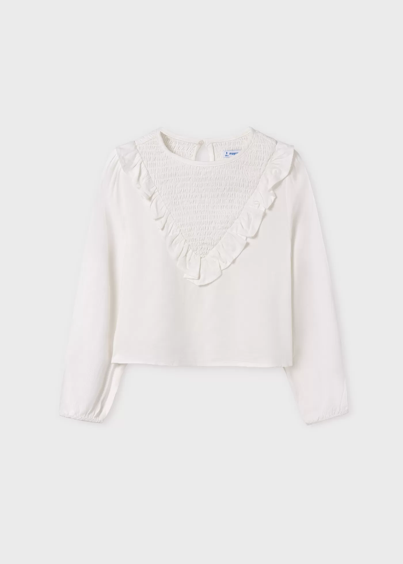 Mayoral Girl Ruffle Blouse Offwhite Outlet