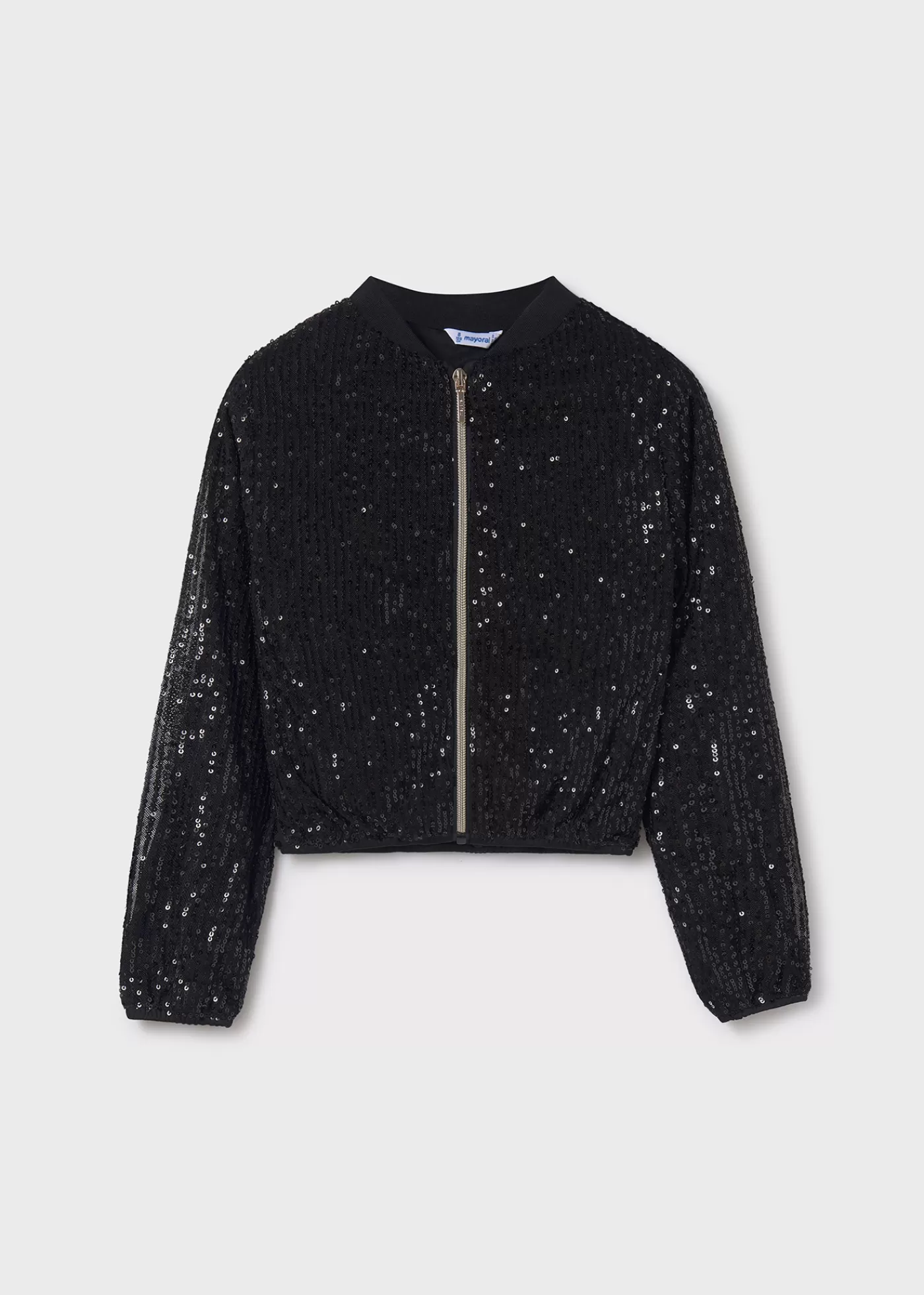 Mayoral Girl Sequin Bomber Jacket Black Outlet