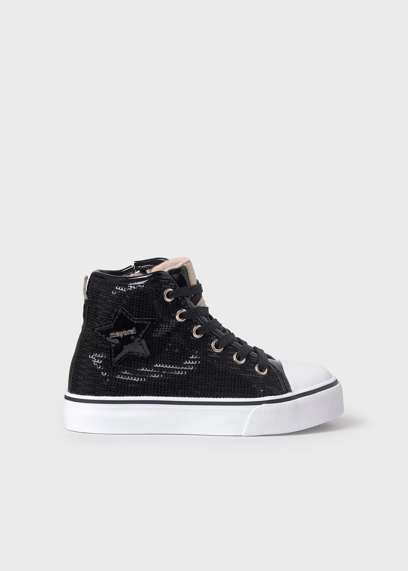 Mayoral Girl Sequin High Top Sneakers Black Best Sale