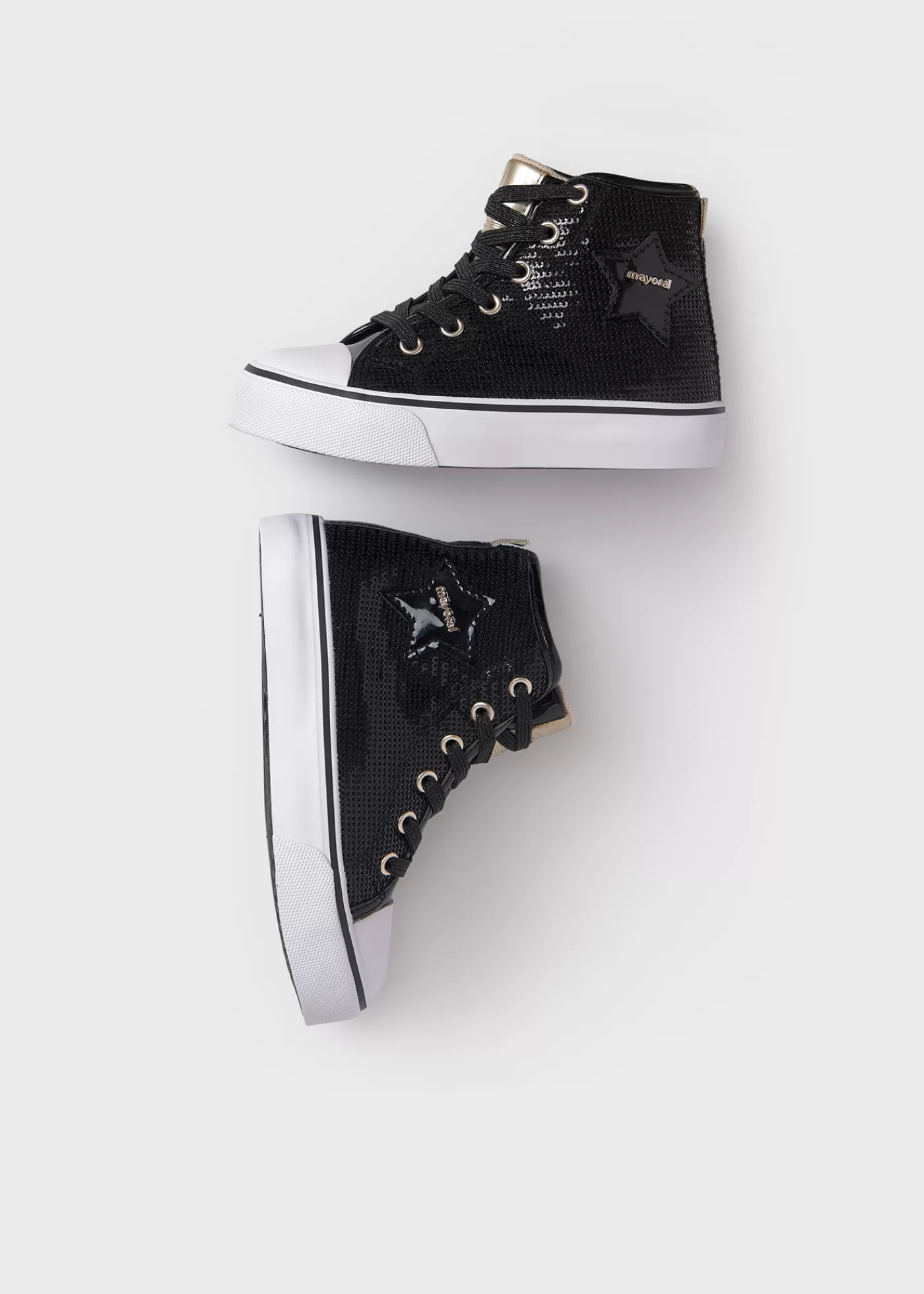 Mayoral Girl Sequin High Top Sneakers Black Sale