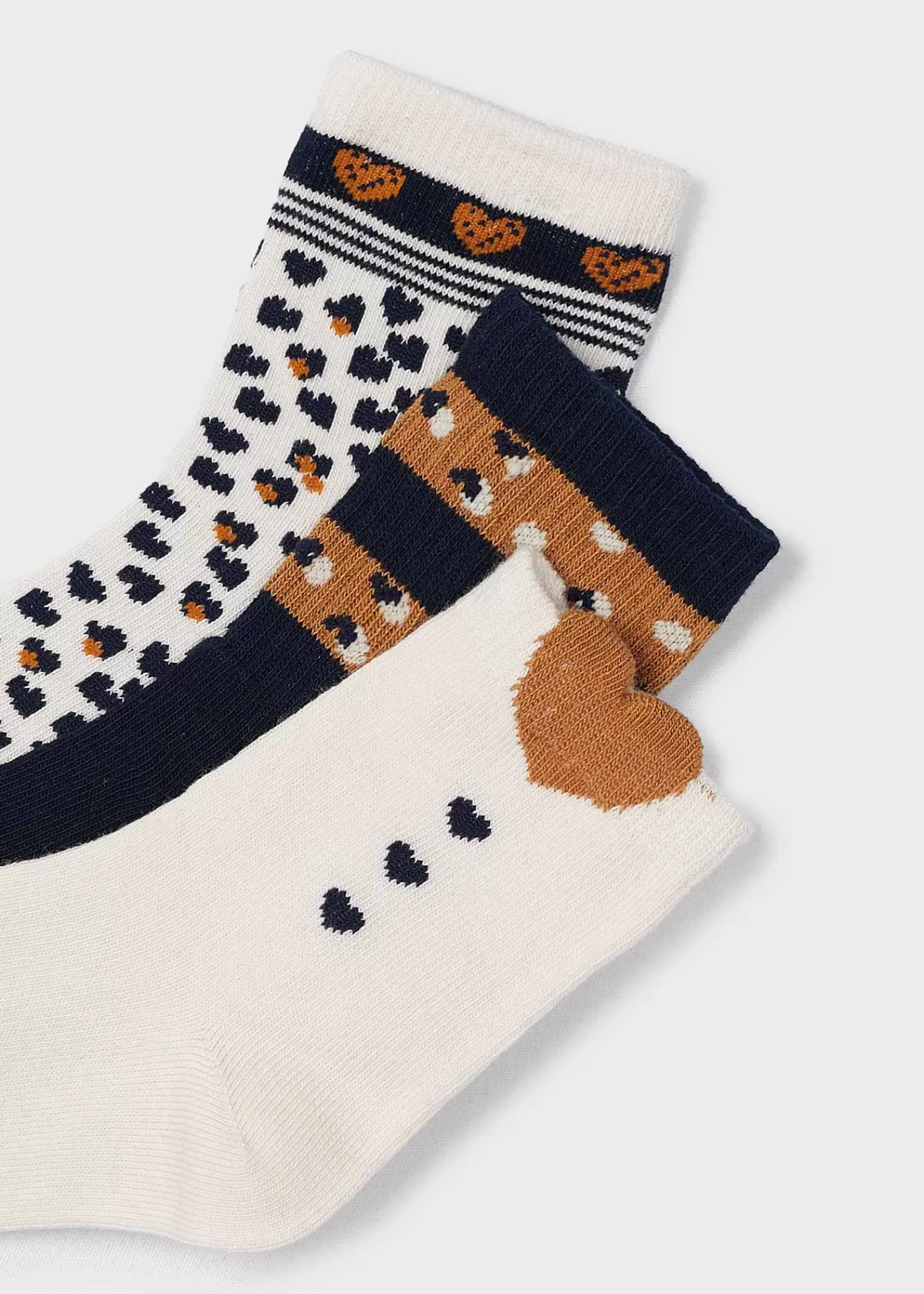 Mayoral Girl Set of 3 Heart Socks Navyblue Online