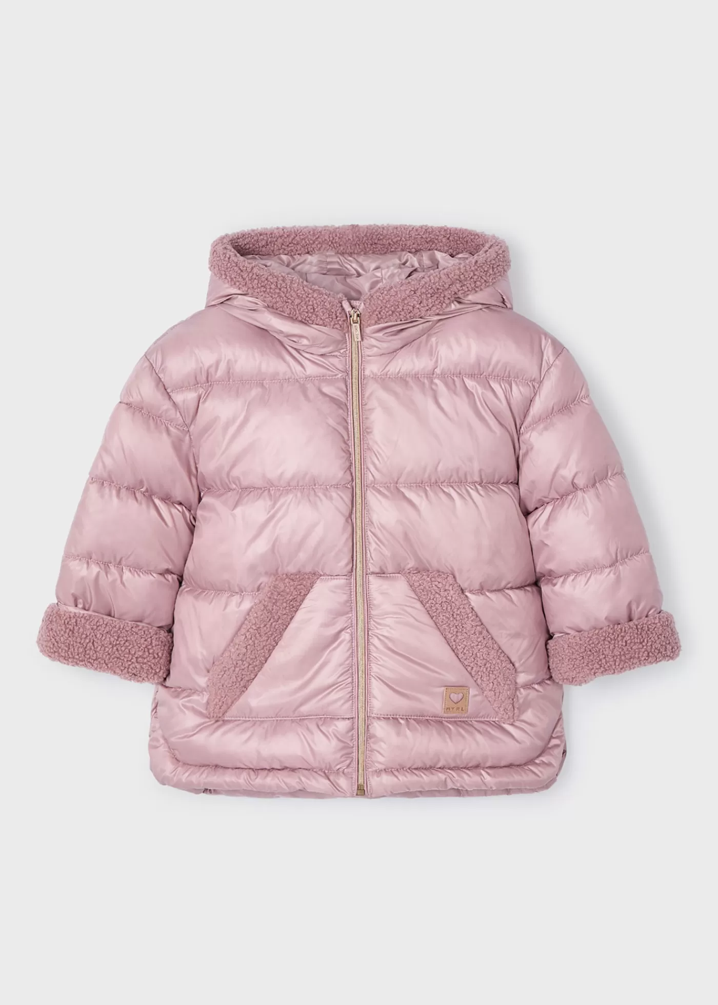 Mayoral Girl Sherpa-Trim Puffer Coat 0 New