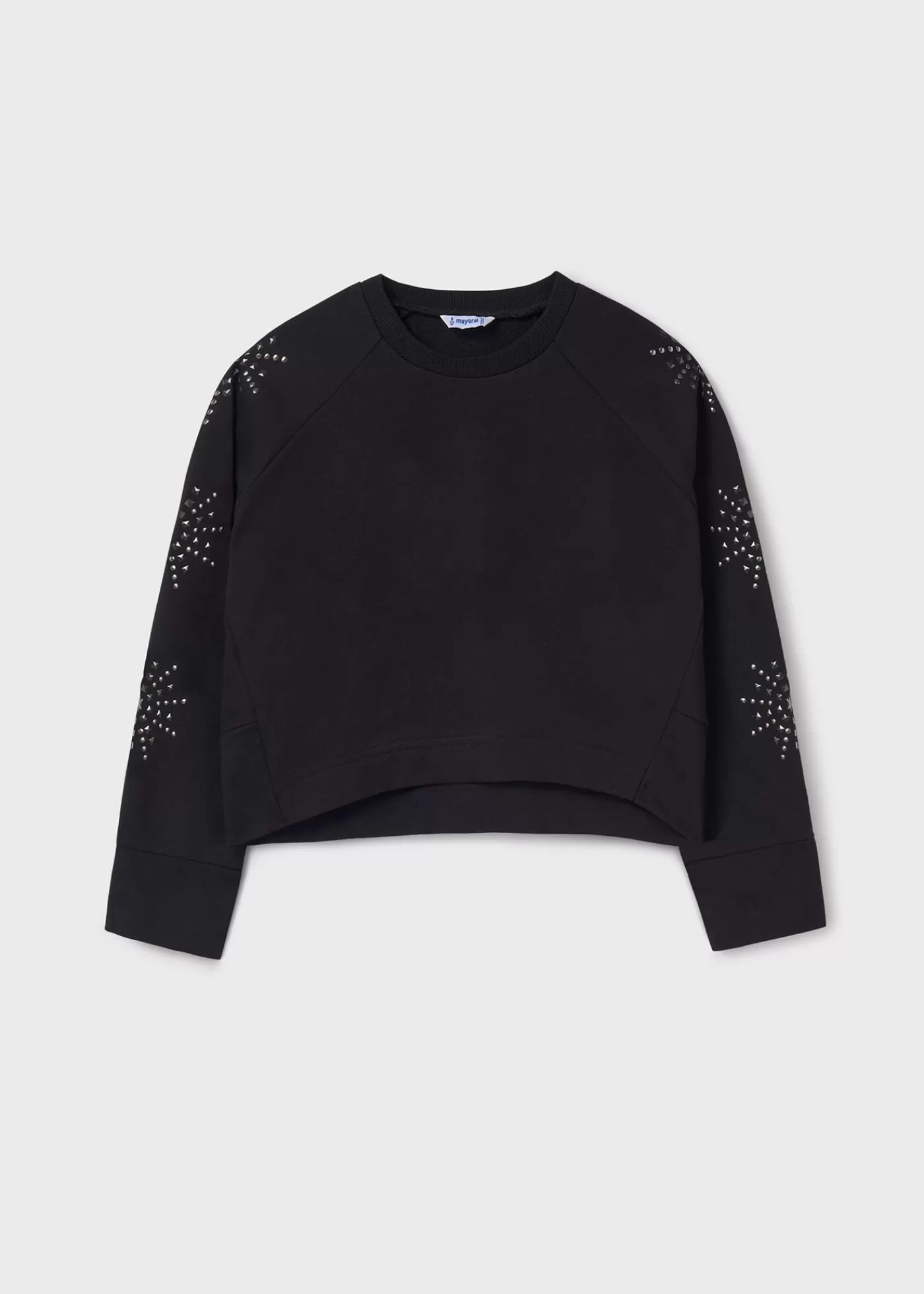 Mayoral Girl Sleeve Detail Sweatshirt Black Store