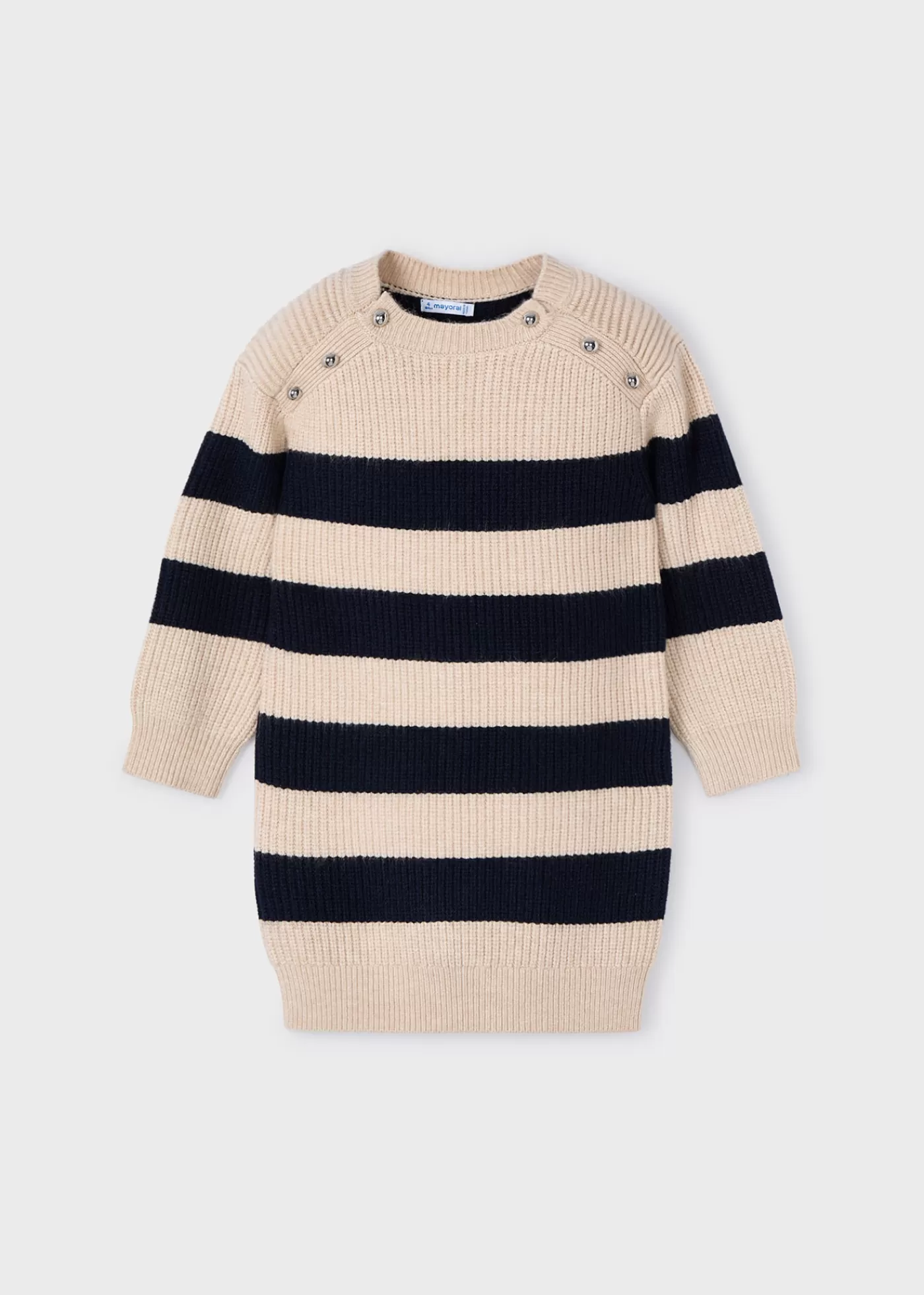 Mayoral Girl Striped Knit Dress Navyblue Online