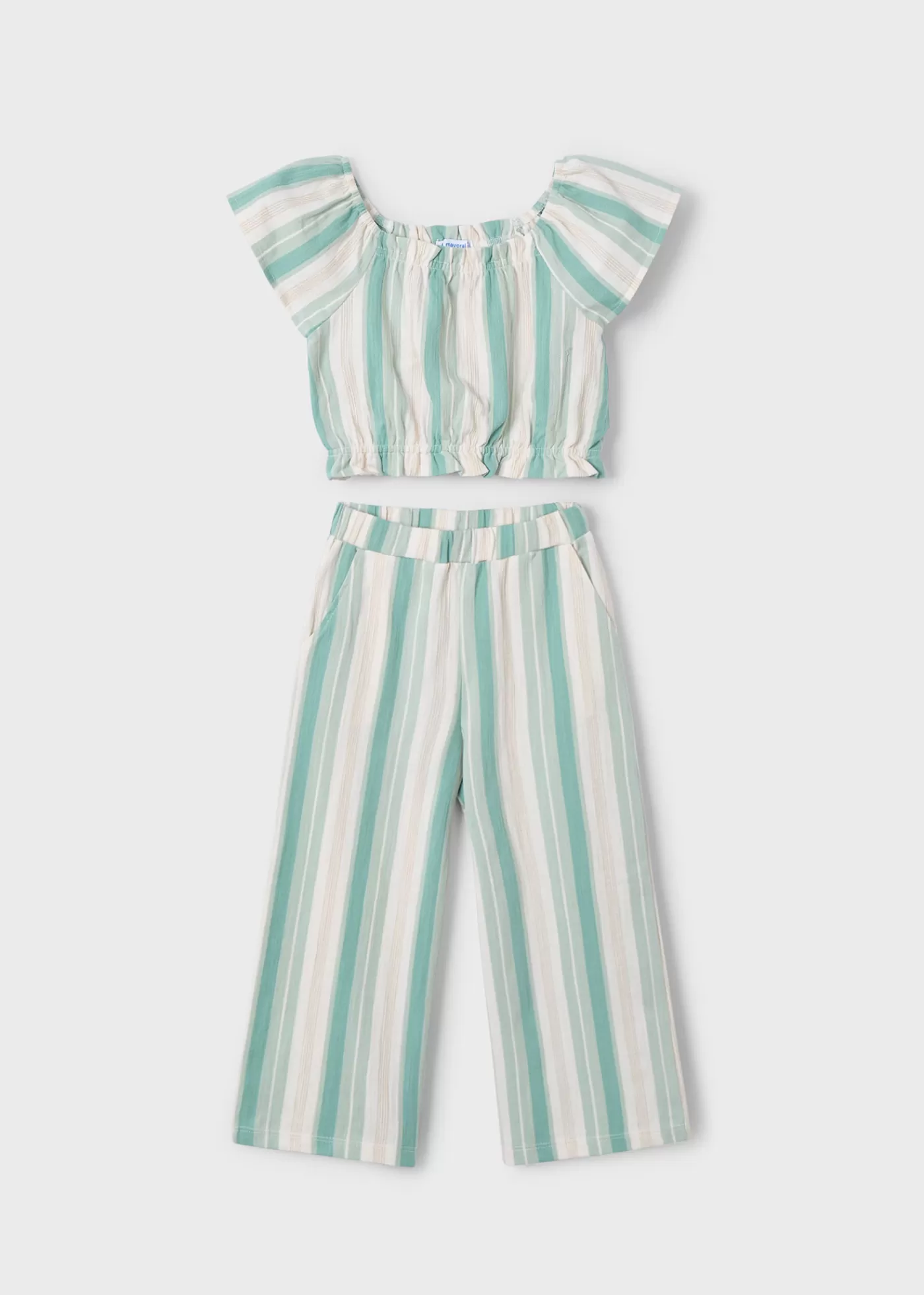 Mayoral Girl Striped T-Shirt and Pants Set Jade Store