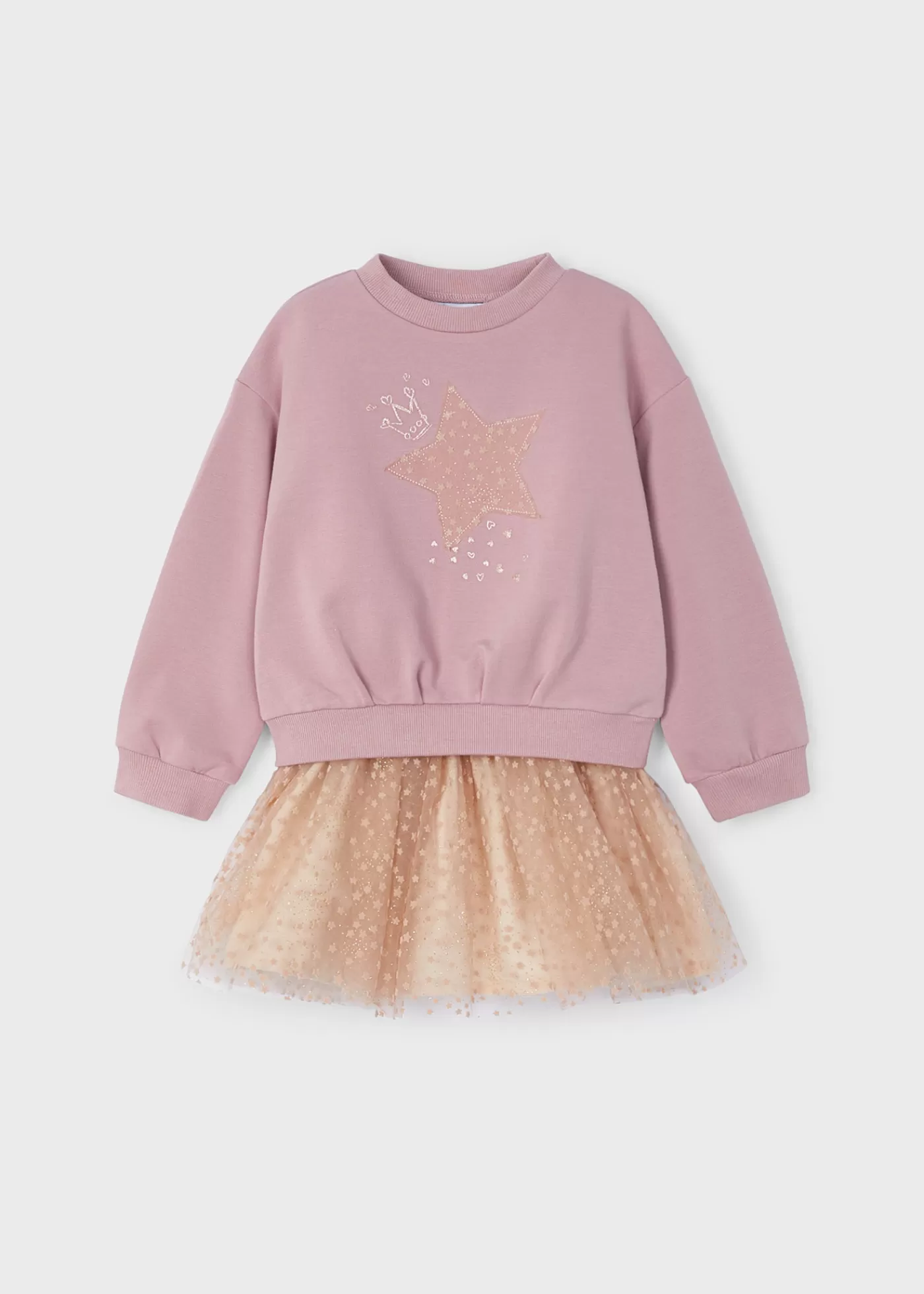 Mayoral Girl Tulle Skirt and Sweatshirt Set Rosy Online