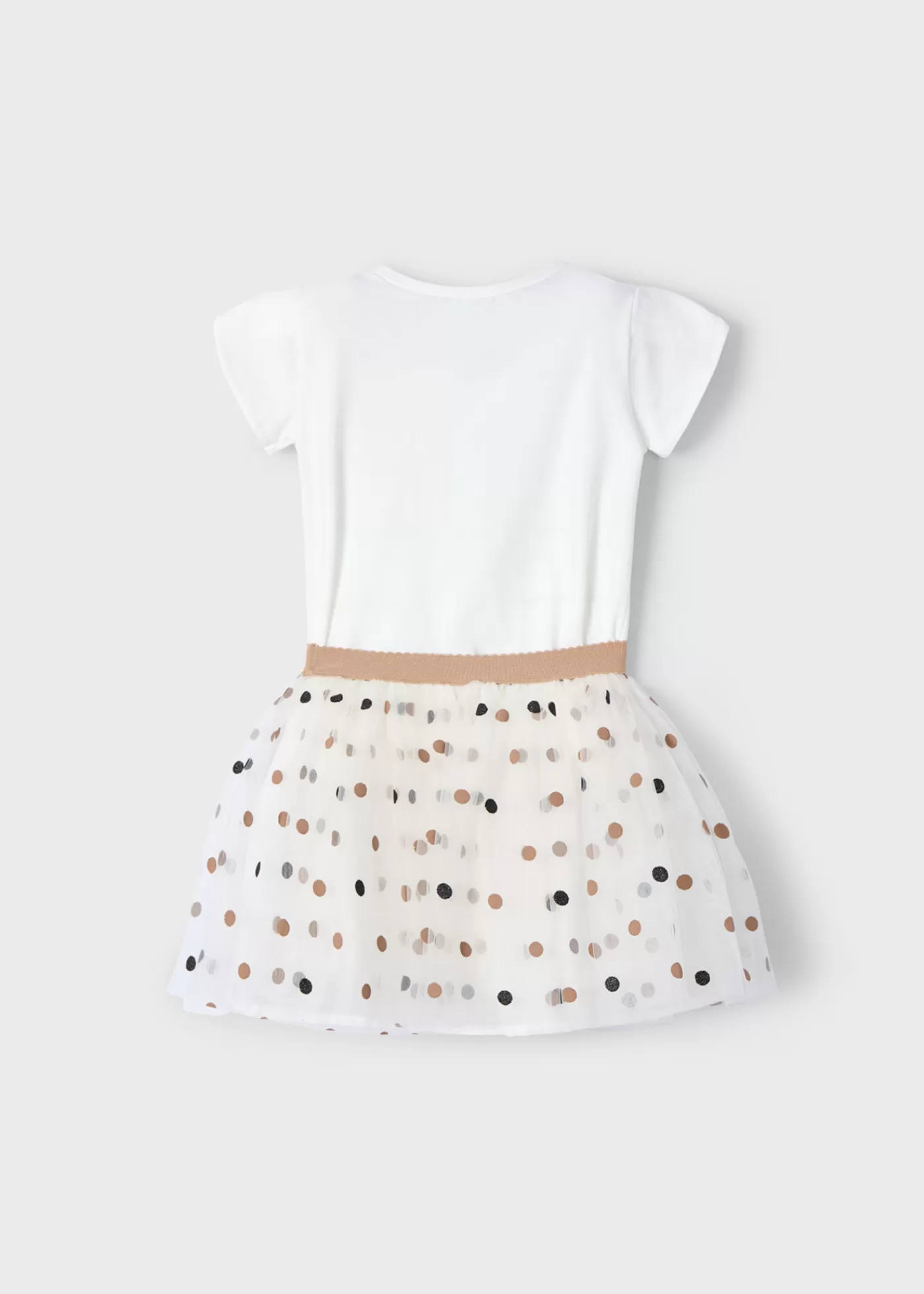 Mayoral Girl Tulle Skirt and T-Shirt Set Offwhite Outlet