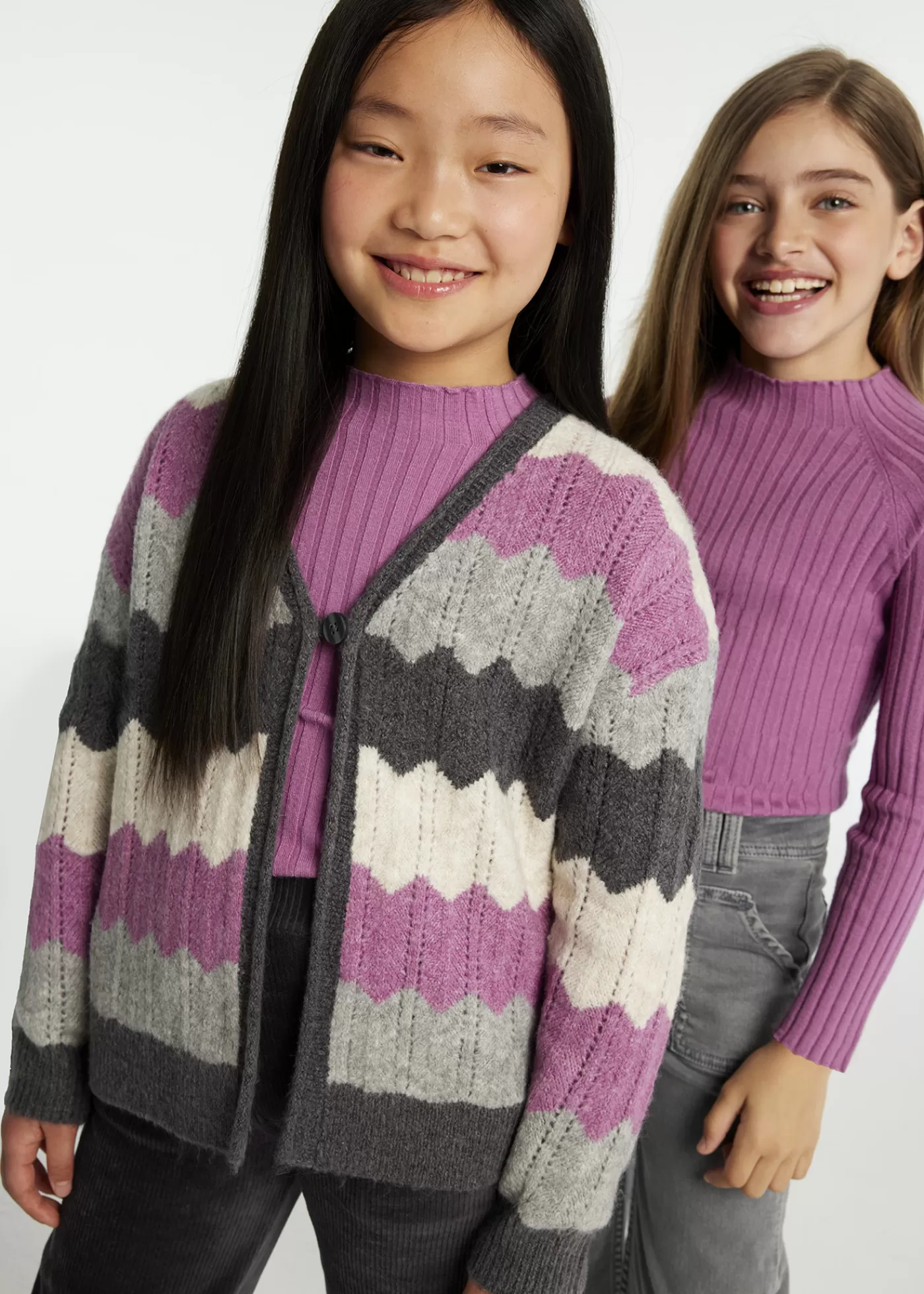 Mayoral Girl Zigzag Cardigan Mauve Discount