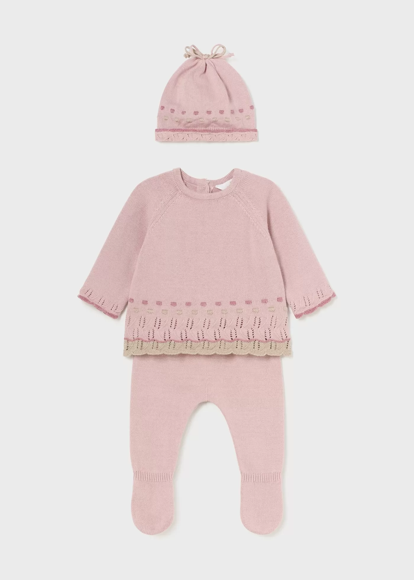 Mayoral Newborn 3 Piece Knit Set Sugar Cheap