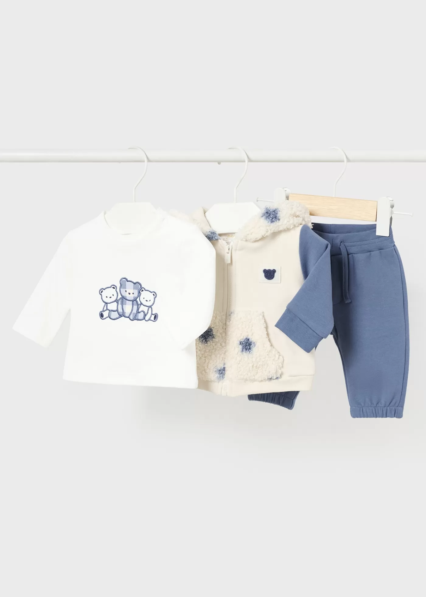 Mayoral Newborn 4 Piece Tracksuit Set Midblue New