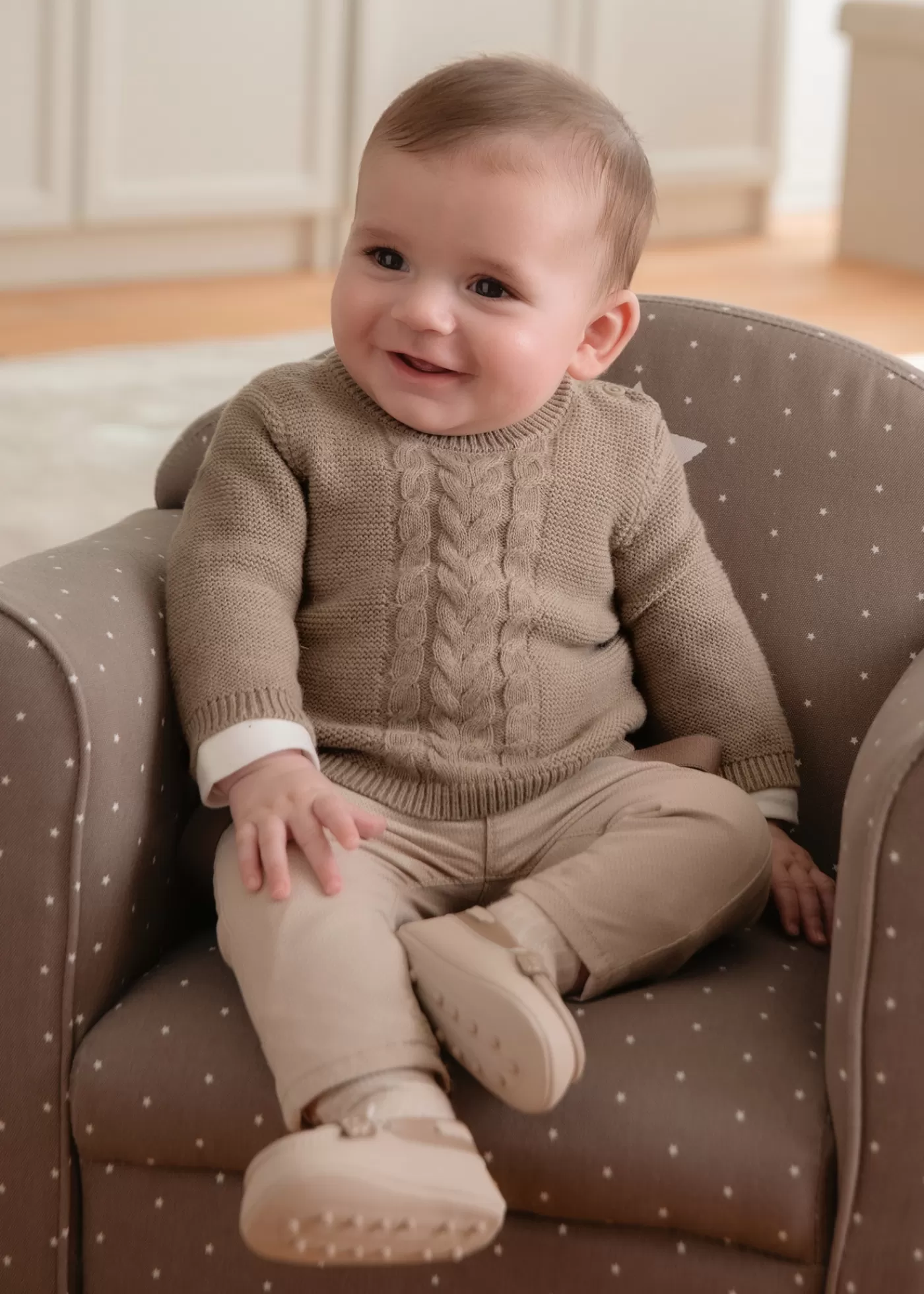 Mayoral Newborn Braided Sweater Tiramisuheather Online