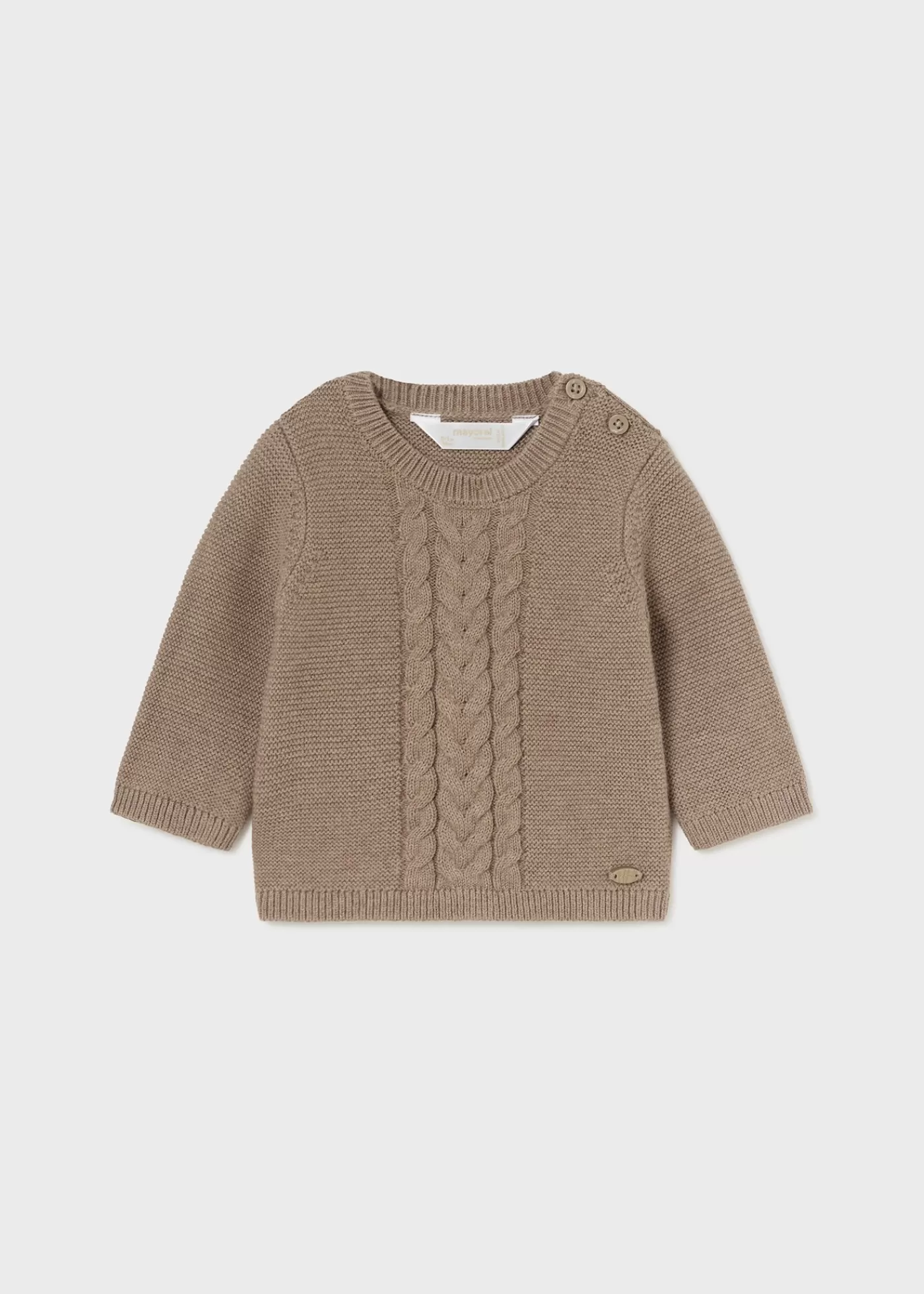 Mayoral Newborn Braided Sweater Tiramisuheather Online