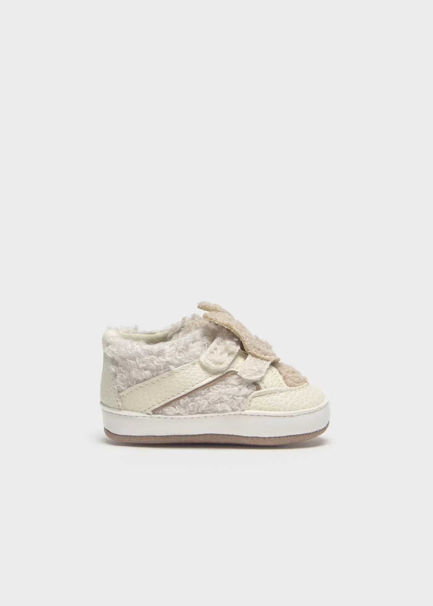 Mayoral Newborn Faux Sheepskin Sneakers Neutrals Outlet