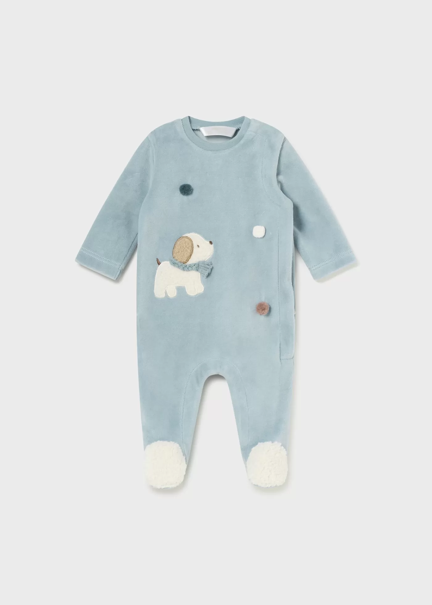 Mayoral Newborn Footed One-Piece Sky Cheap