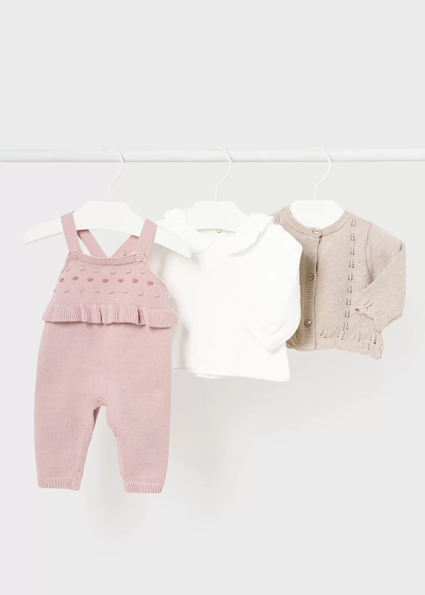 Mayoral Newborn Girl 3 Piece Knit Set Sugar Online