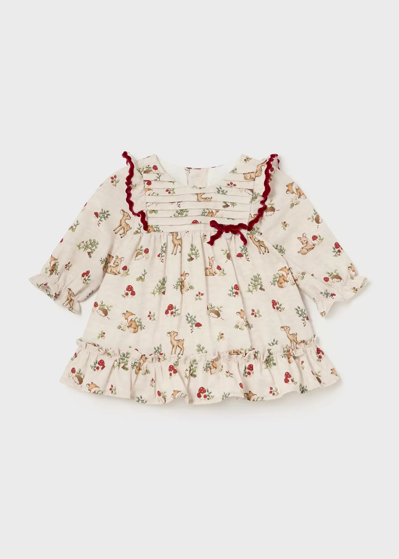 Mayoral Newborn Girl Floral Ruffle Dress 0 Clearance