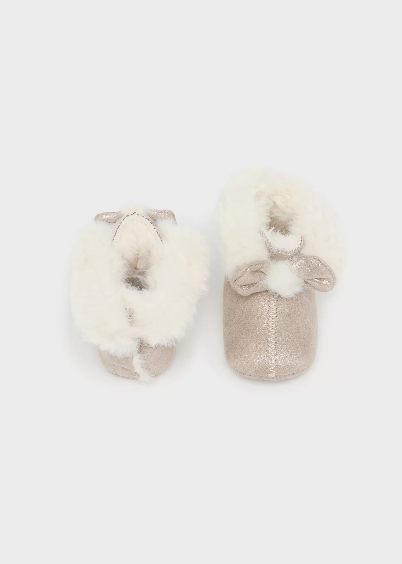 Mayoral Newborn Girl Fur Ankle Boots Nut Fashion