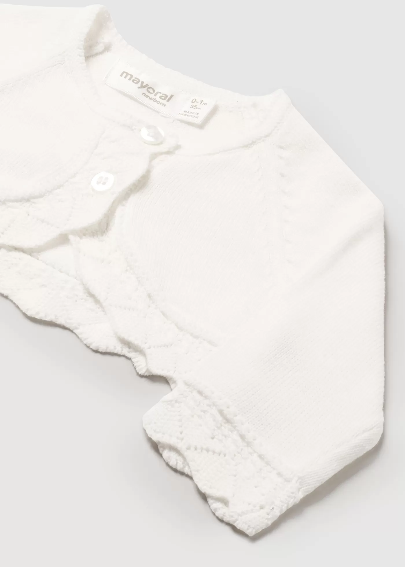 Mayoral Newborn Girl Knit Cardigan Offwhite Outlet