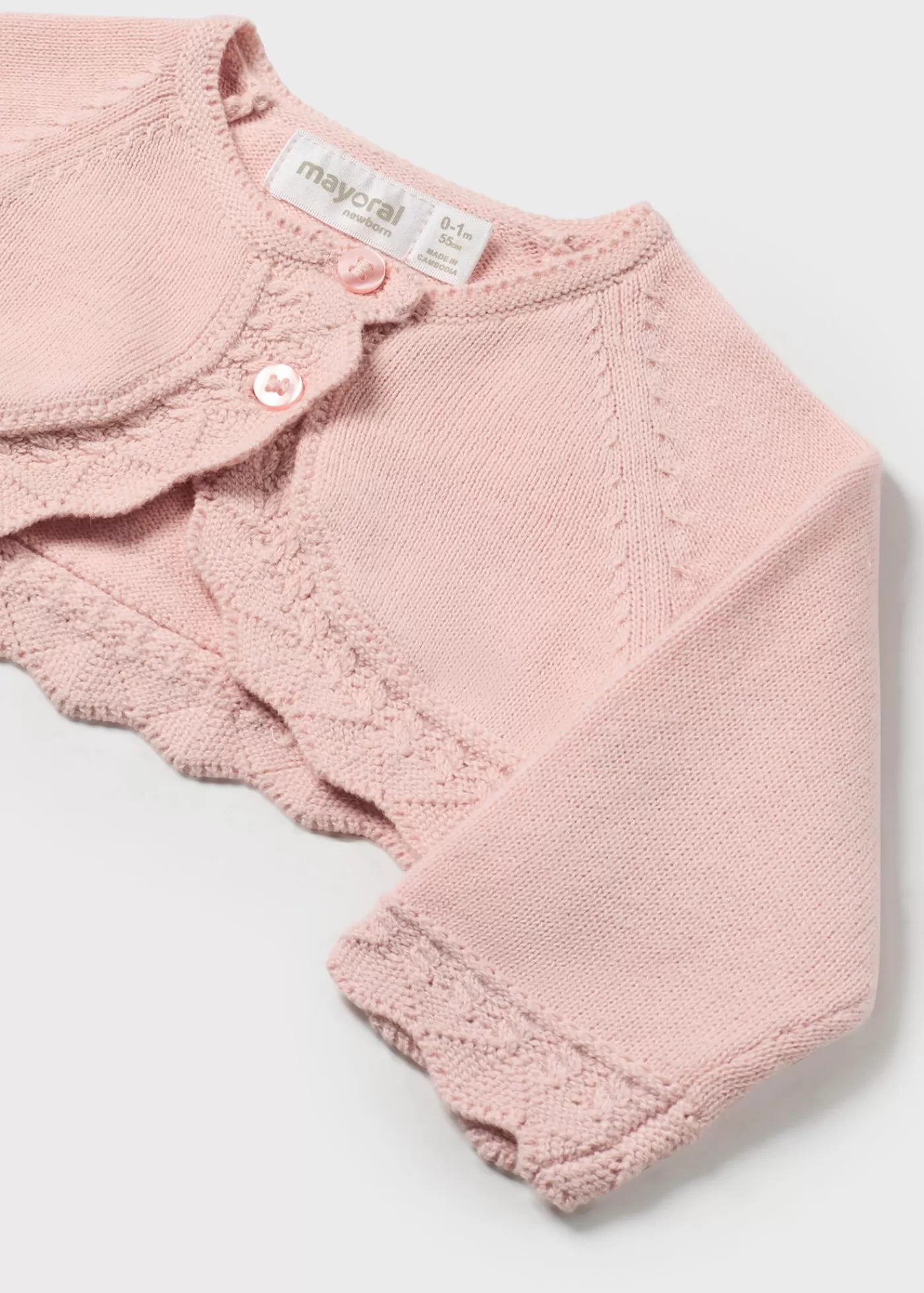 Mayoral Newborn Girl Knit Cardigan Babypink Sale