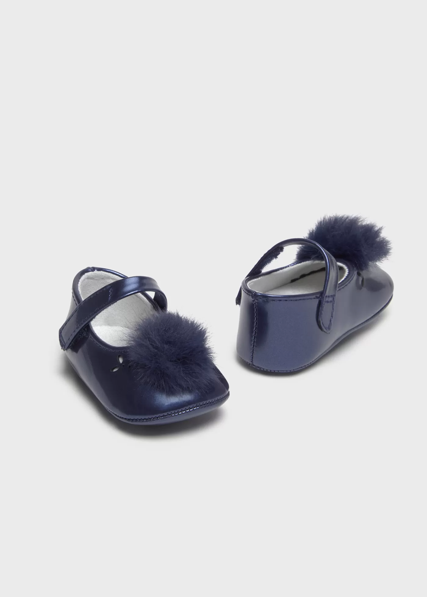 Mayoral Newborn Girl Pom Pom Mary Janes Blueberry Store