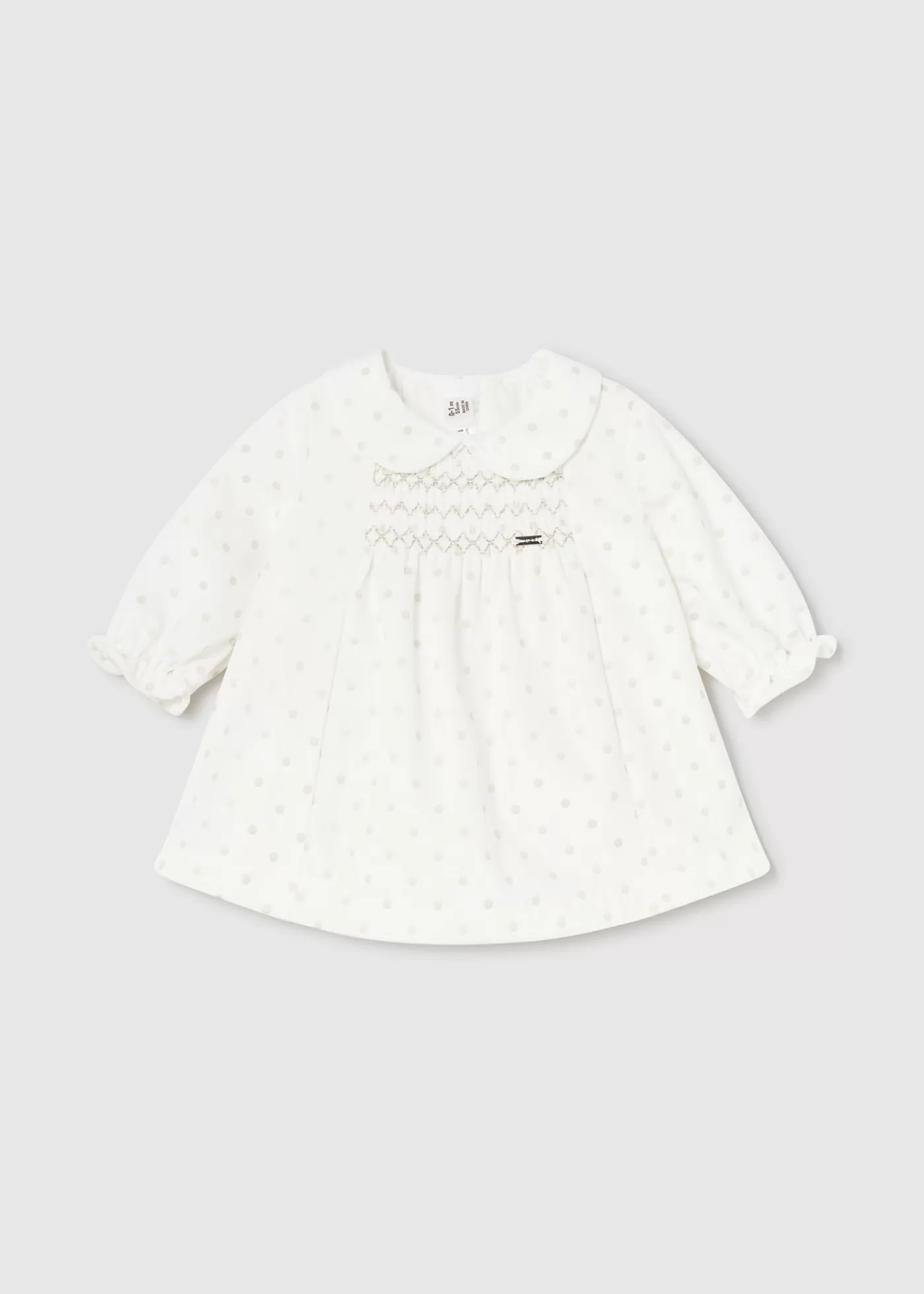 Mayoral Newborn Girl Sparkly Velvet Dress Offwhite Store