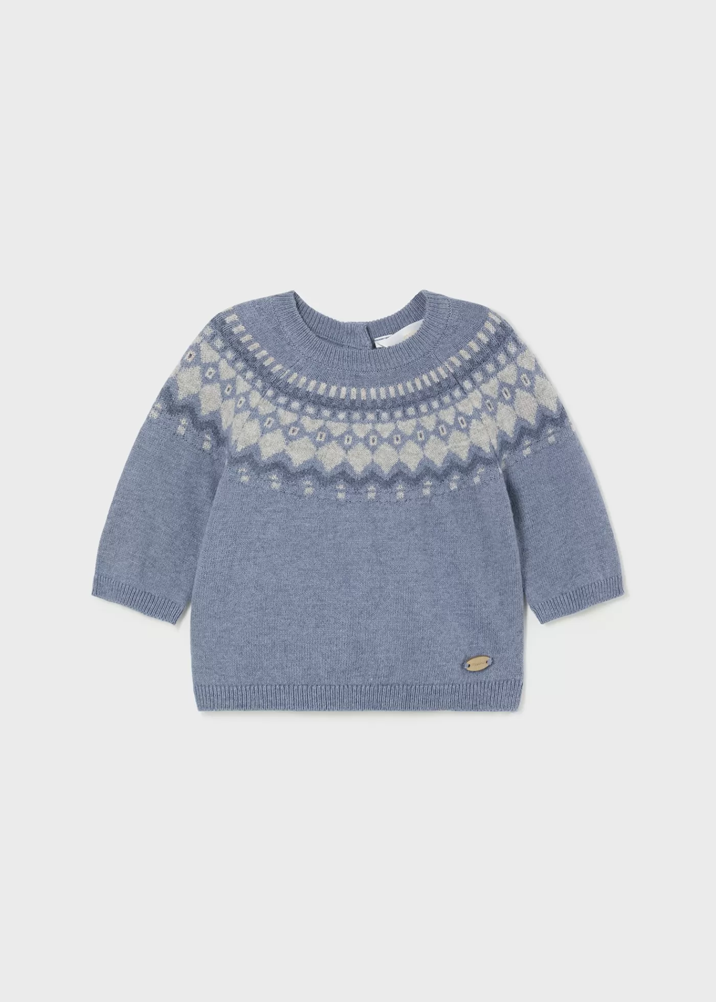 Mayoral Newborn Jacquard Sweater Midblue Store