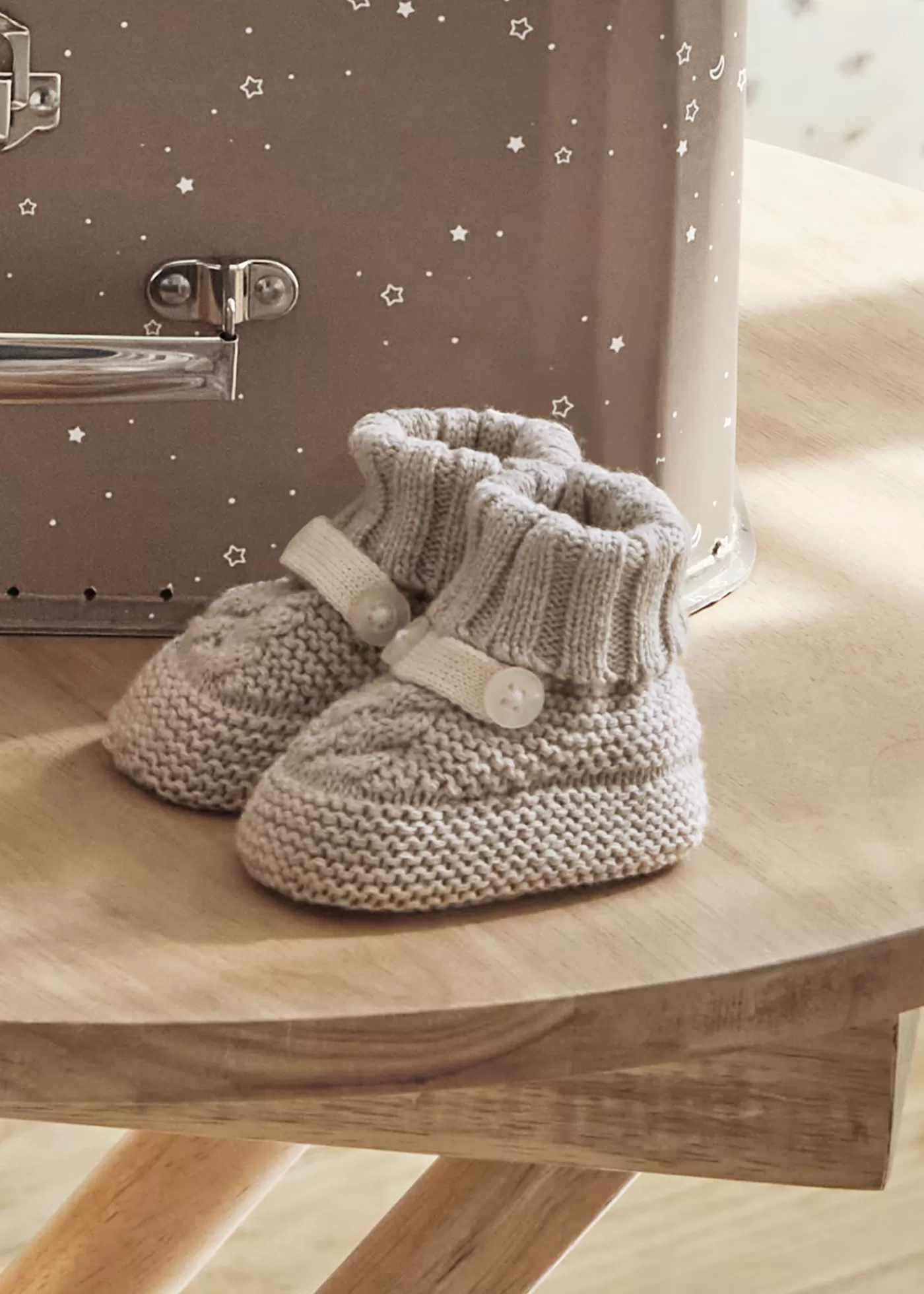 Mayoral Newborn Knit Booties Walnutmelange Shop