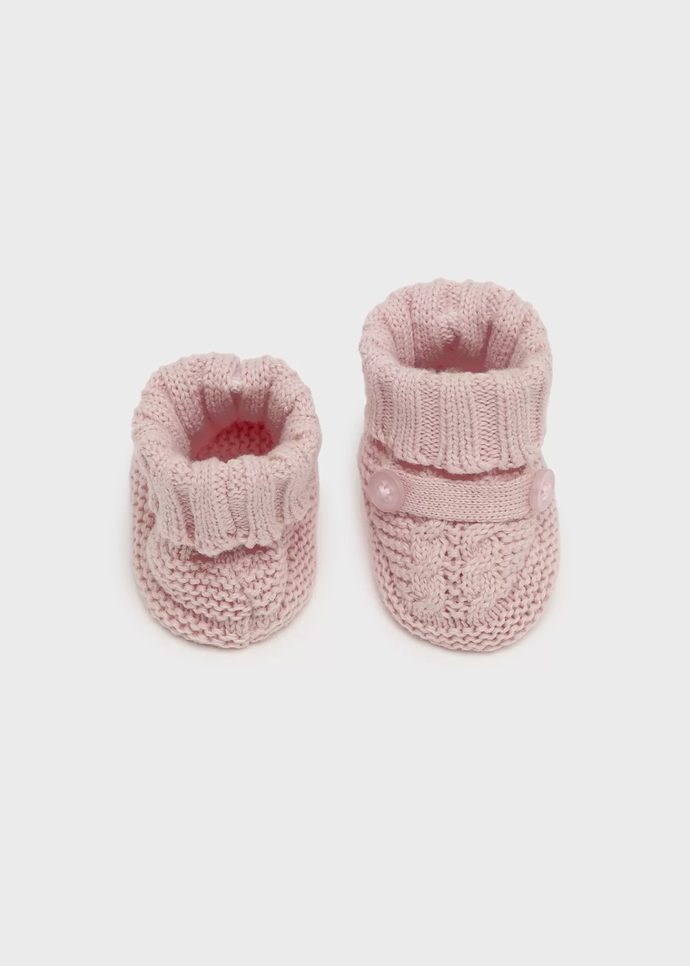 Mayoral Newborn Knit Booties Babypink New