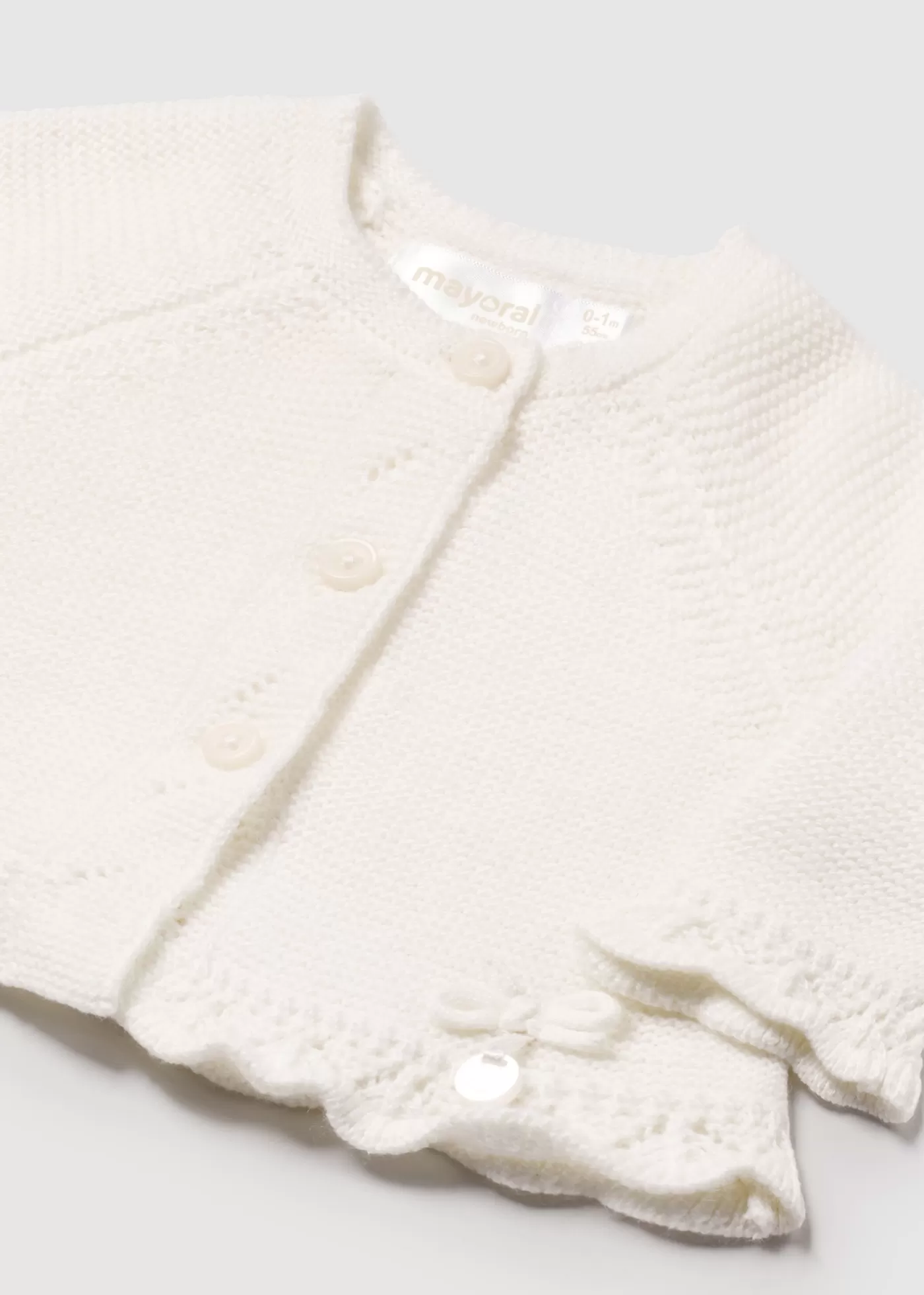 Mayoral Newborn Knit Cardigan Offwhite Best Sale