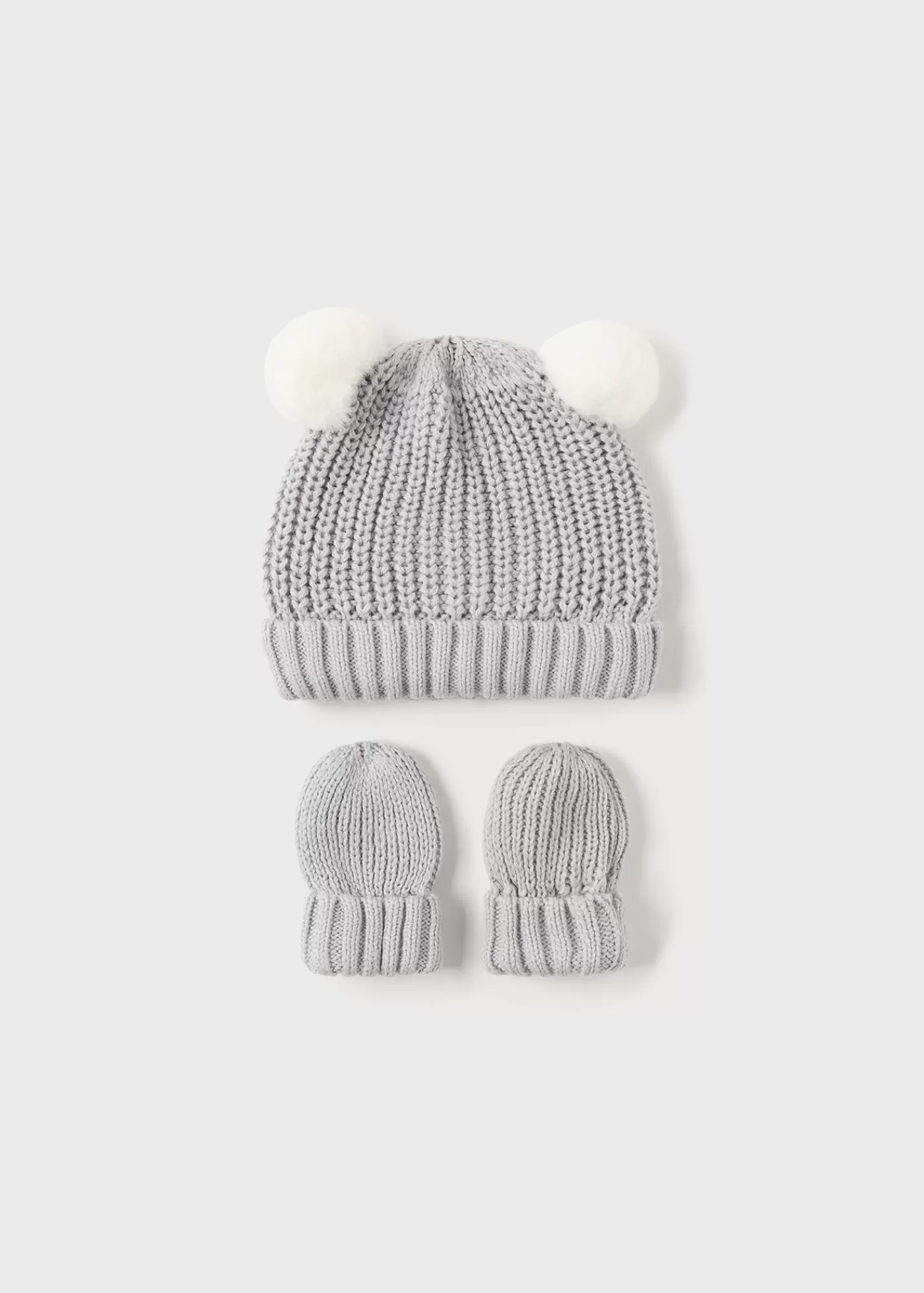 Mayoral Newborn Knit Hat and Mittens Set Grey Sale