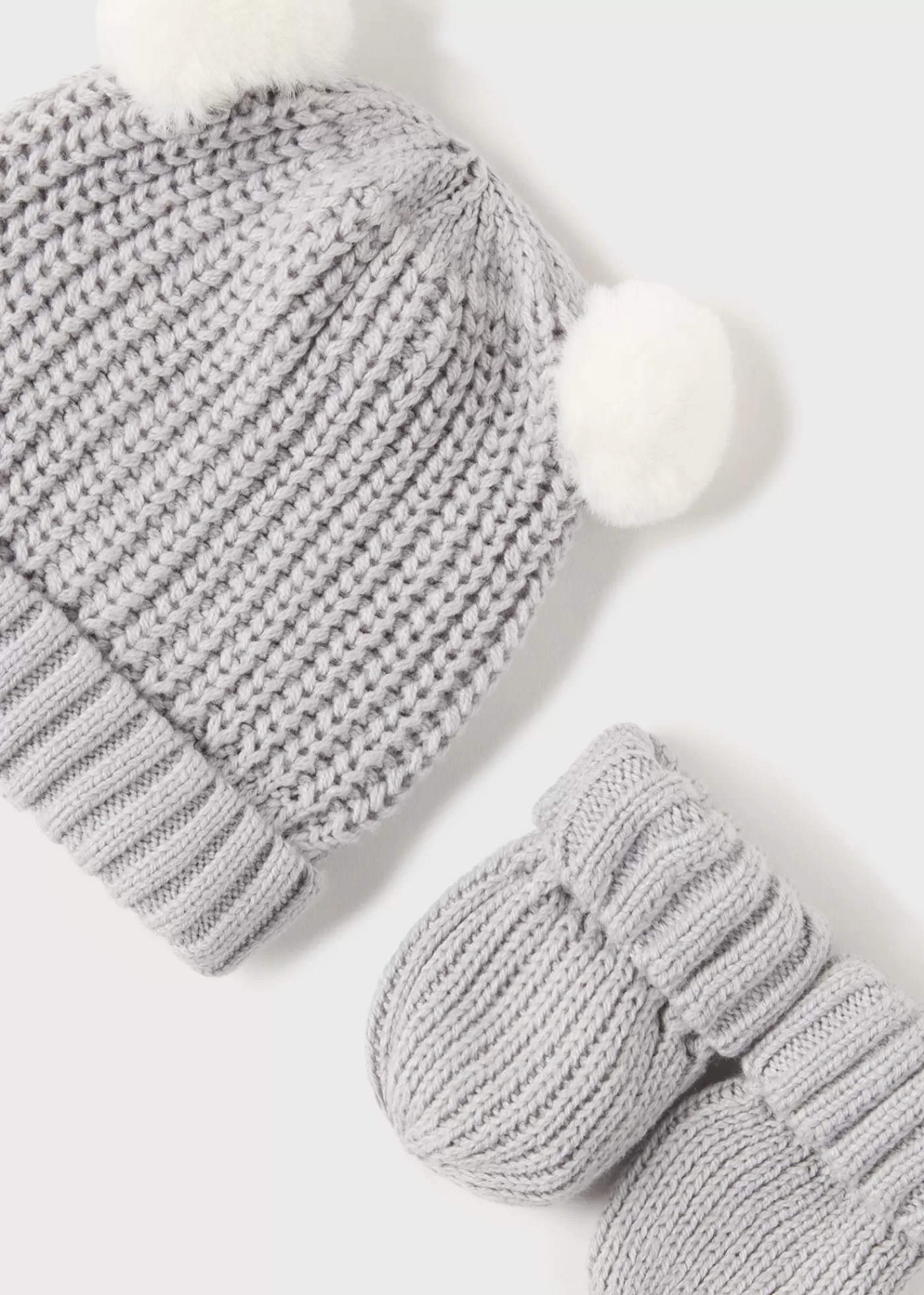 Mayoral Newborn Knit Hat and Mittens Set Grey Sale