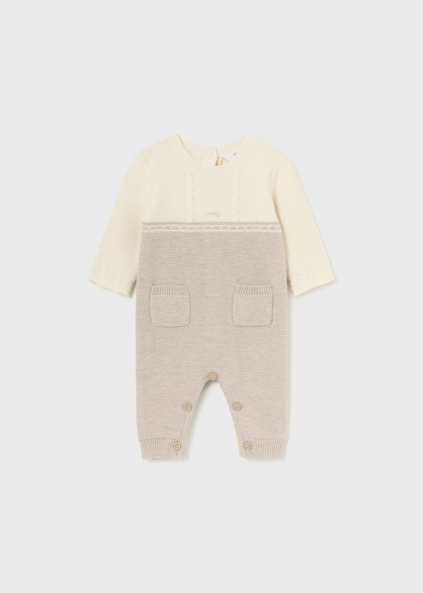 Mayoral Newborn Knit One-Piece Walnutmelange Shop