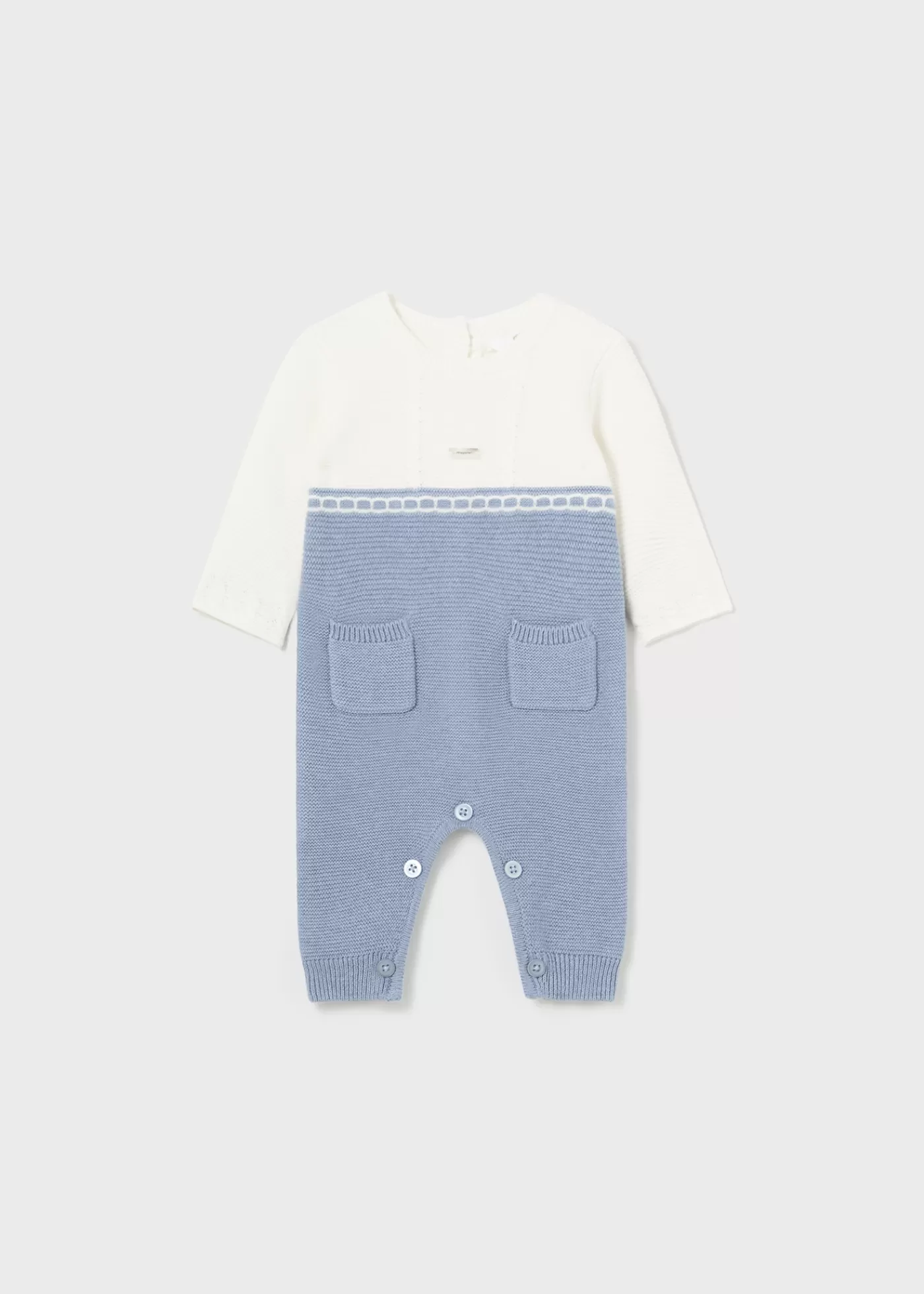 Mayoral Newborn Knit One-Piece Ceruleanheather Shop