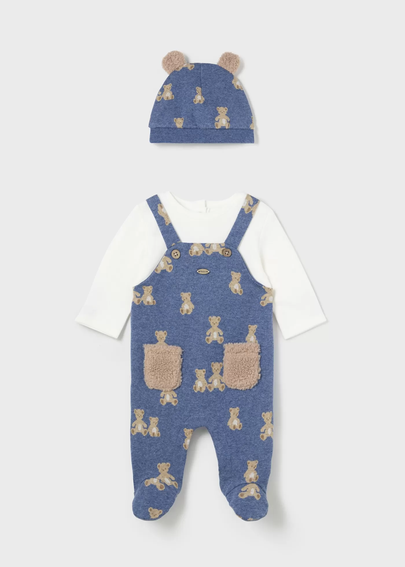 Mayoral Newborn One-Piece and Hat with Ears Oceanvigoré Outlet