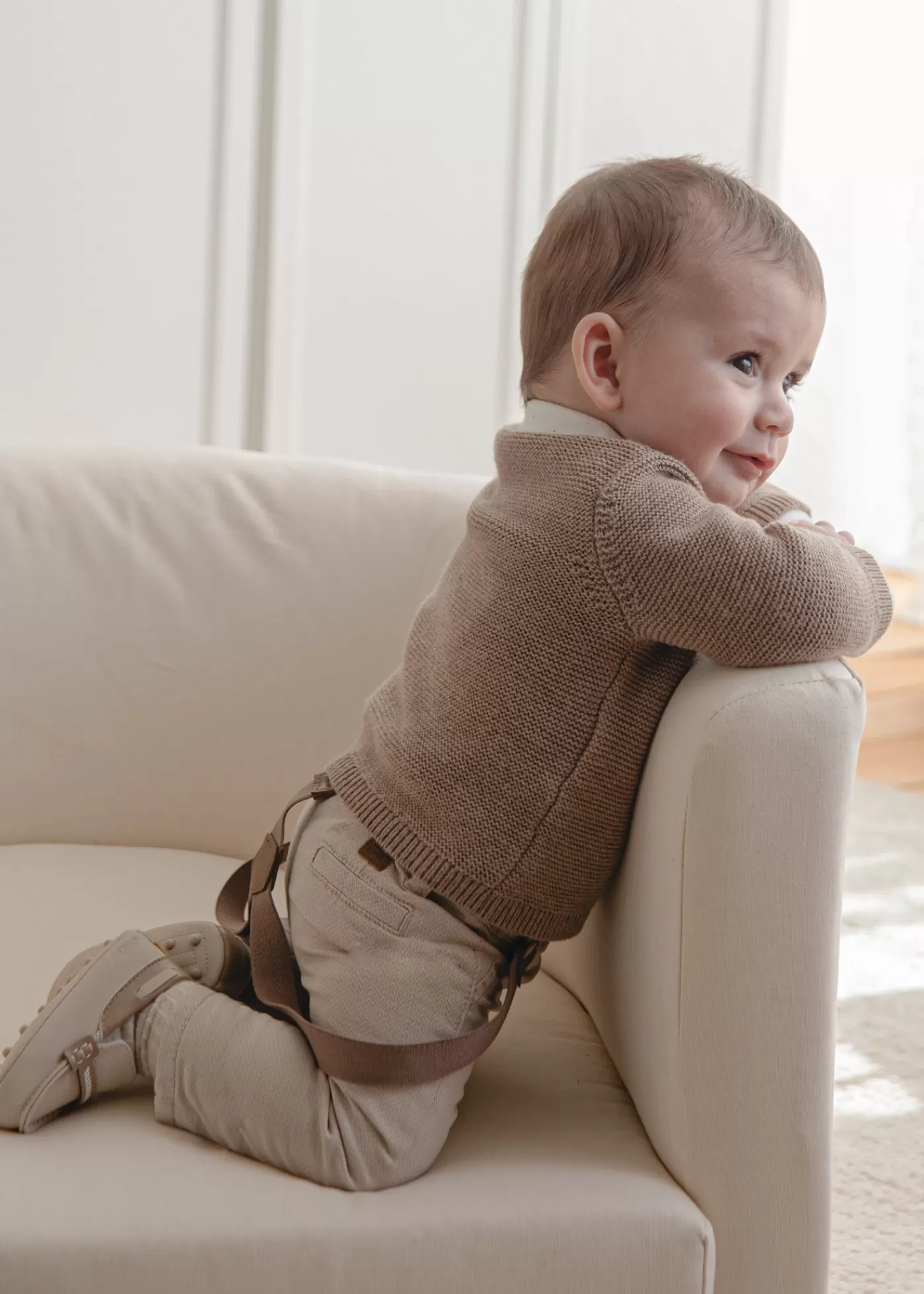 Mayoral Newborn Pants with Suspenders Nut Best