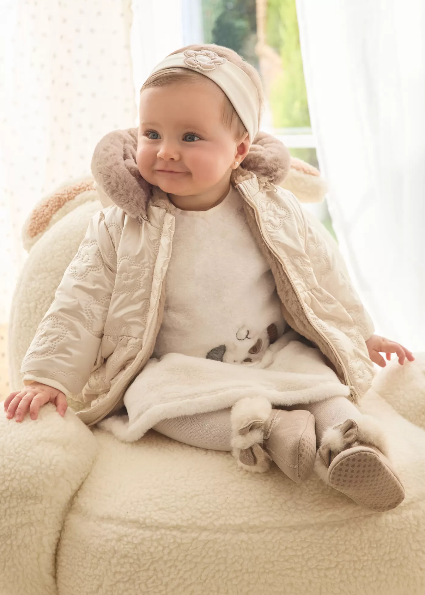 Mayoral Newborn Reversible Coat Ceramic Hot